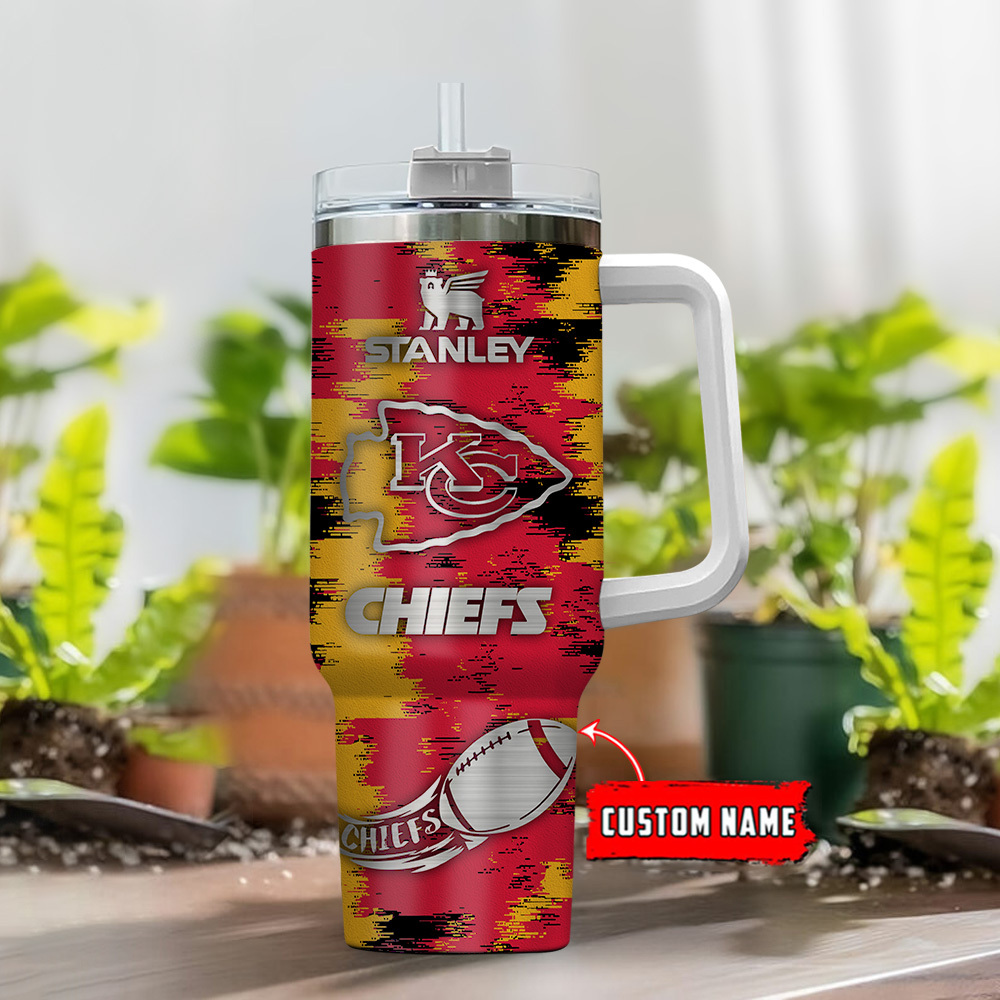 Kansas City Chiefs NFL Custom Stanley Cup 40 oz 30 oz Tumbler With Handle