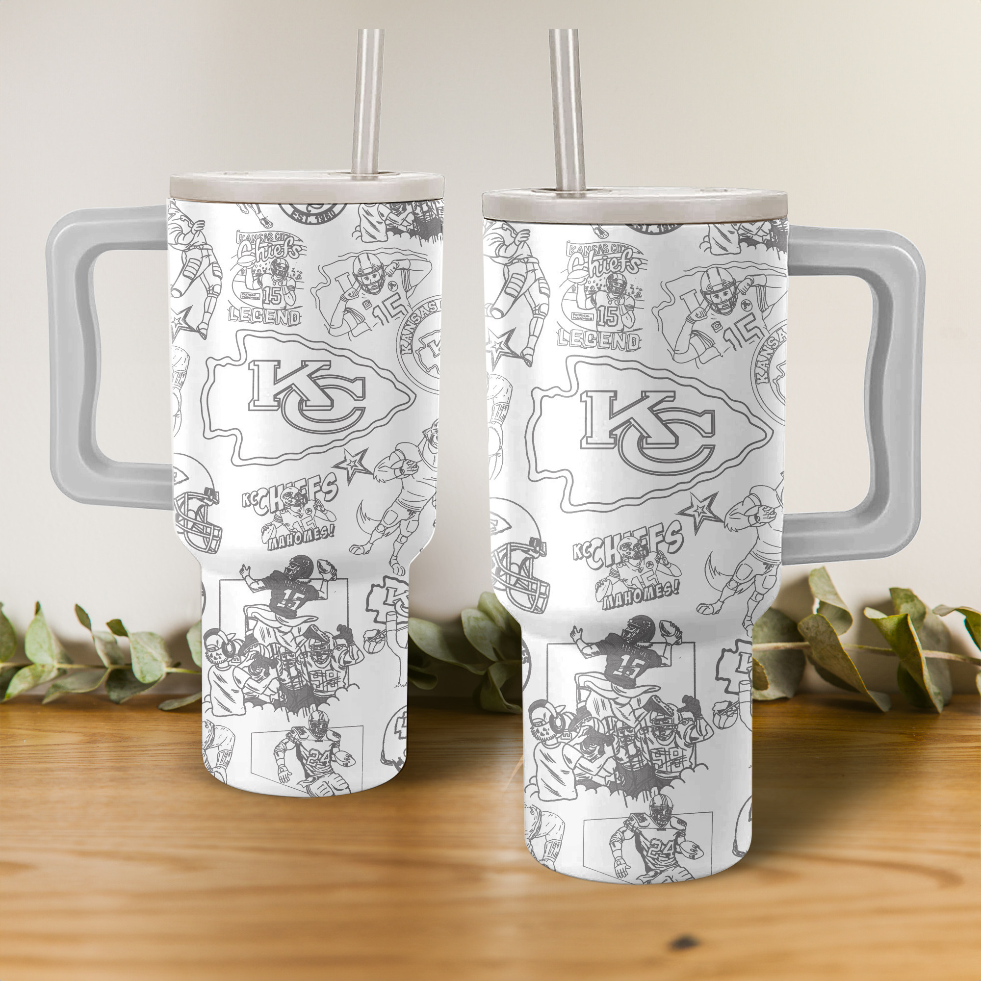 Kansas City Chiefs NFL Custom Stanley Cup 40 oz 30 oz Tumbler With Handle