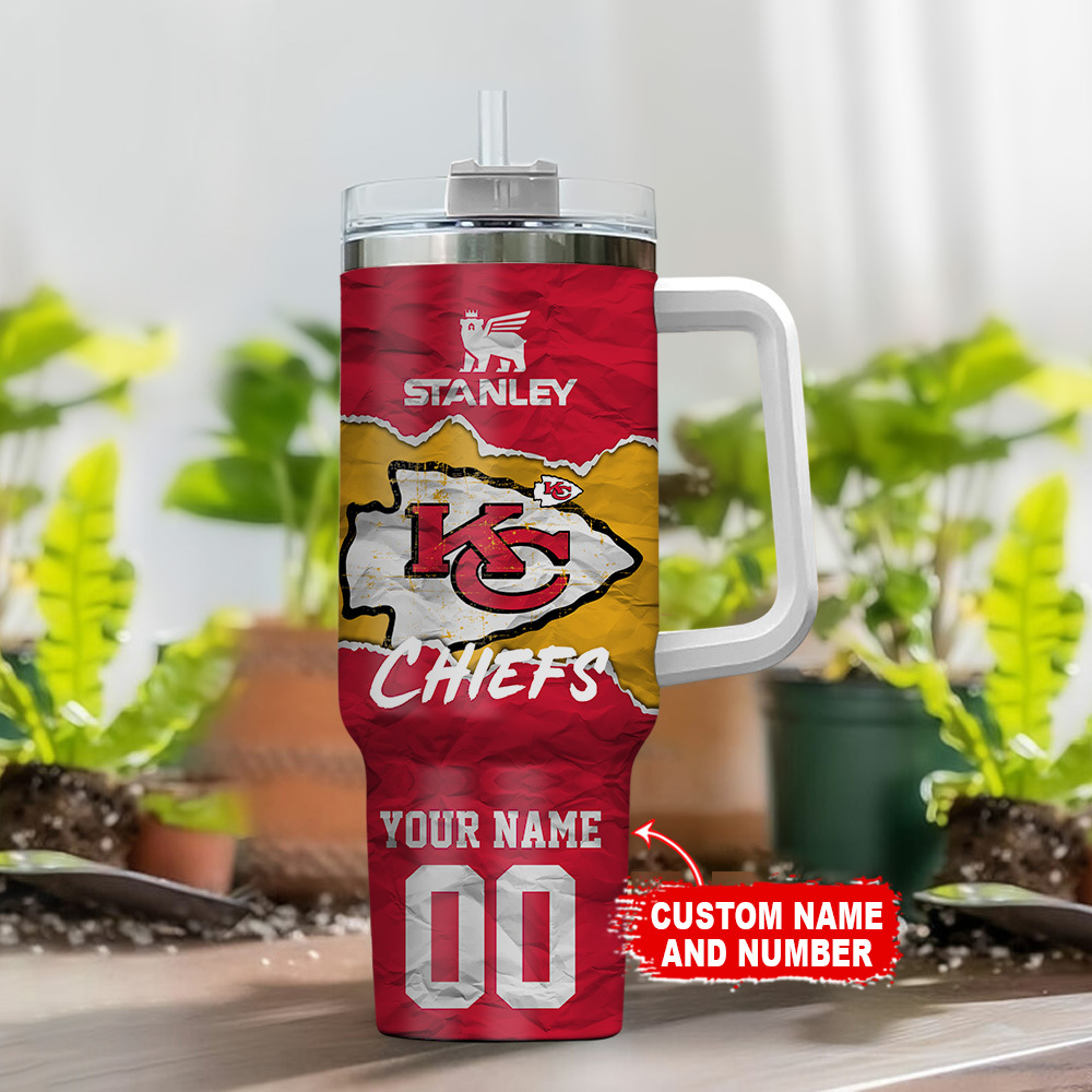 Kansas City Chiefs NFL Custom Stanley Cup 40 oz 30 oz Tumbler With Handle