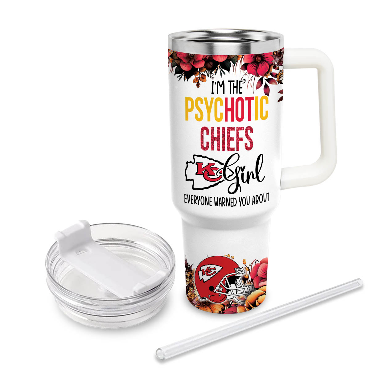 Kansas City Chiefs NFL Custom Stanley Cup 40 oz 30 oz Tumbler With Handle