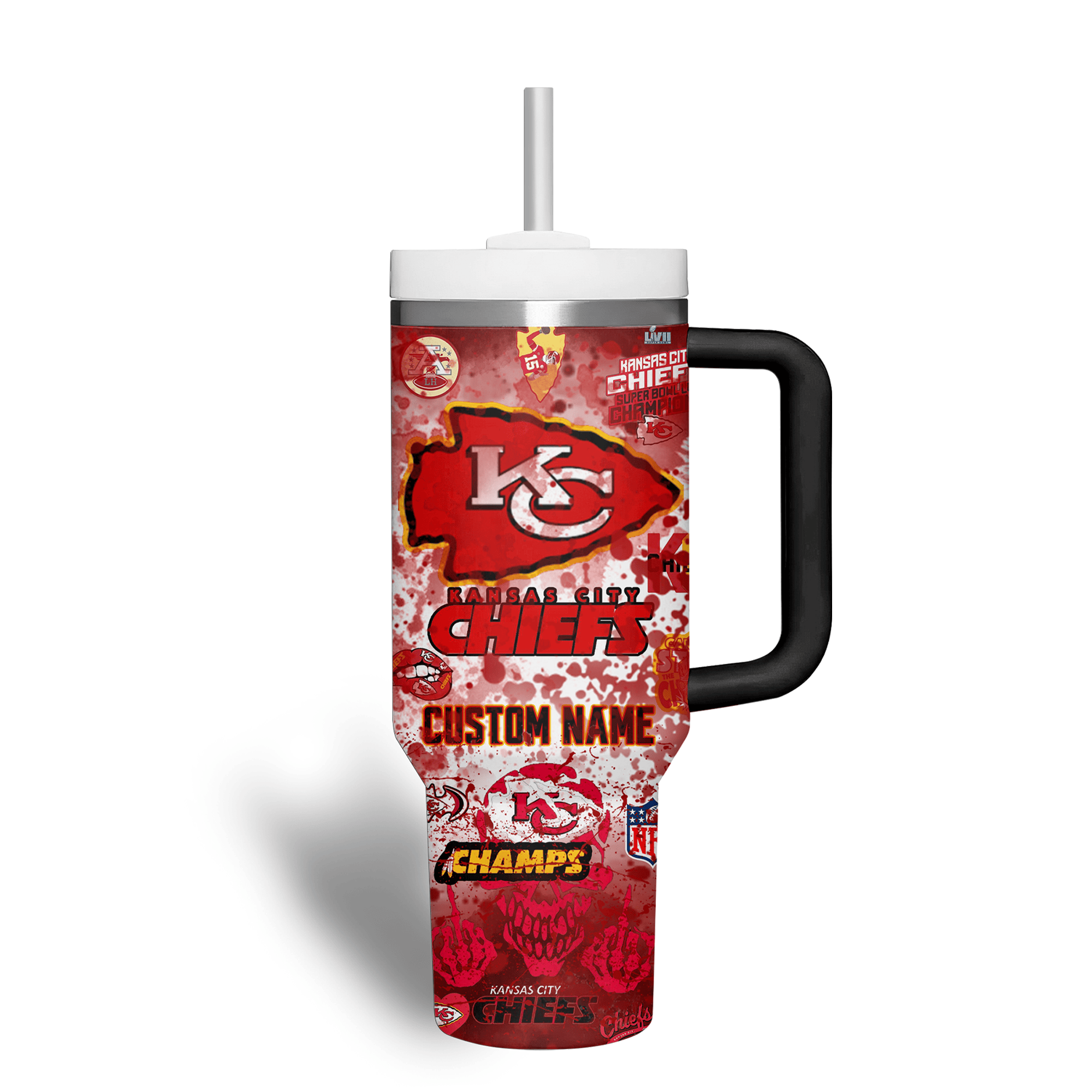 Kansas City Chiefs NFL Custom Stanley Cup 40 oz 30 oz Tumbler With Handle