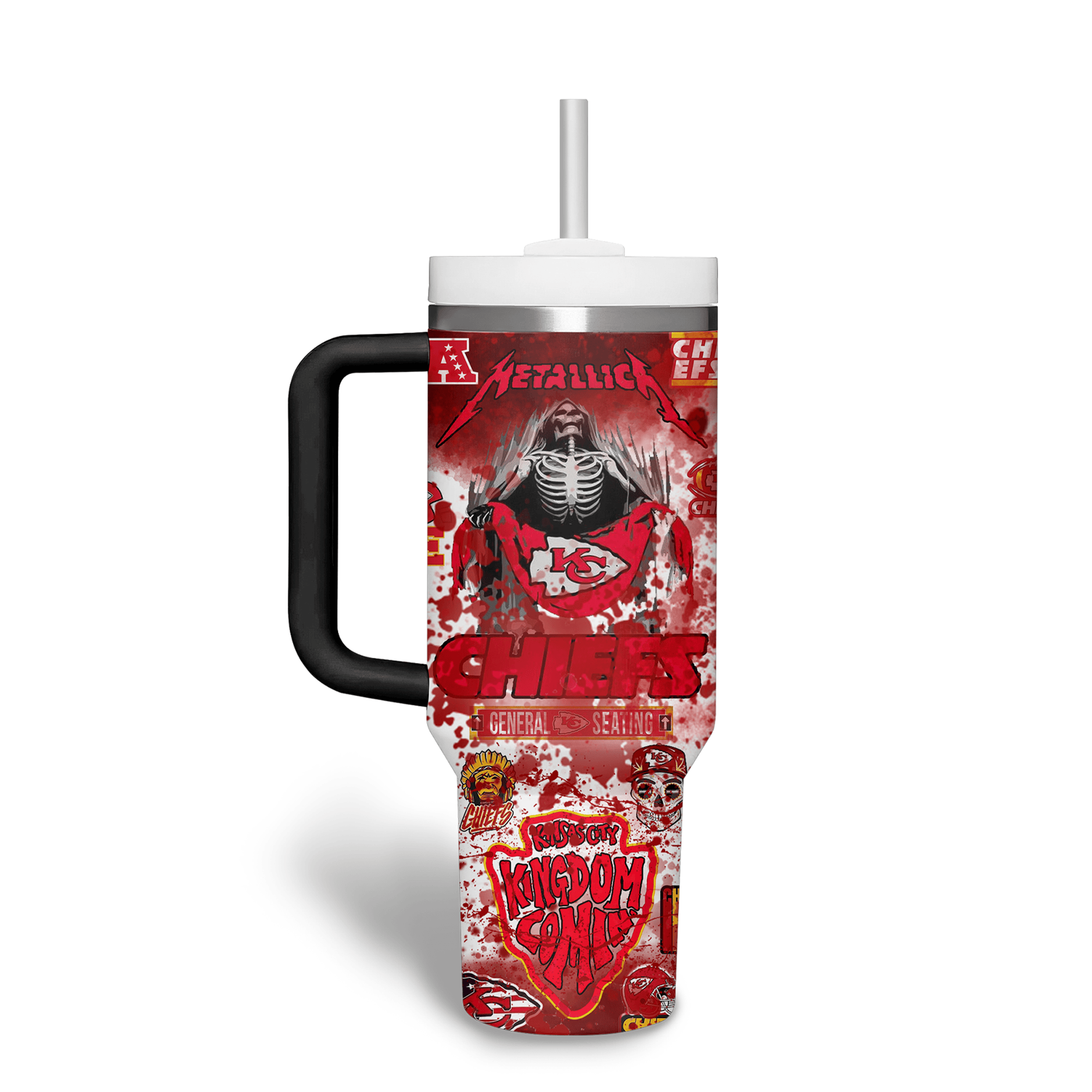 Kansas City Chiefs NFL Custom Stanley Cup 40 oz 30 oz Tumbler With Handle
