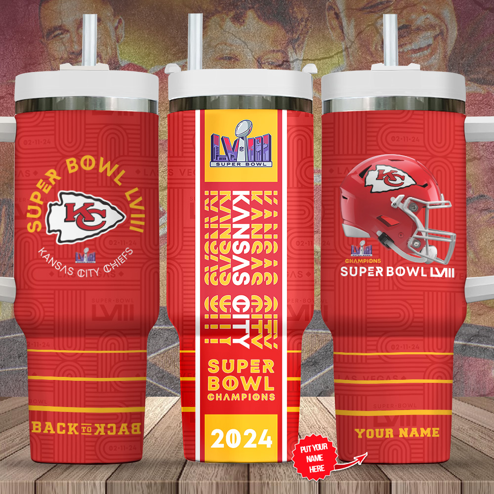 Kansas City Chiefs NFL Custom Stanley Cup 40 oz 30 oz Tumbler With Handle