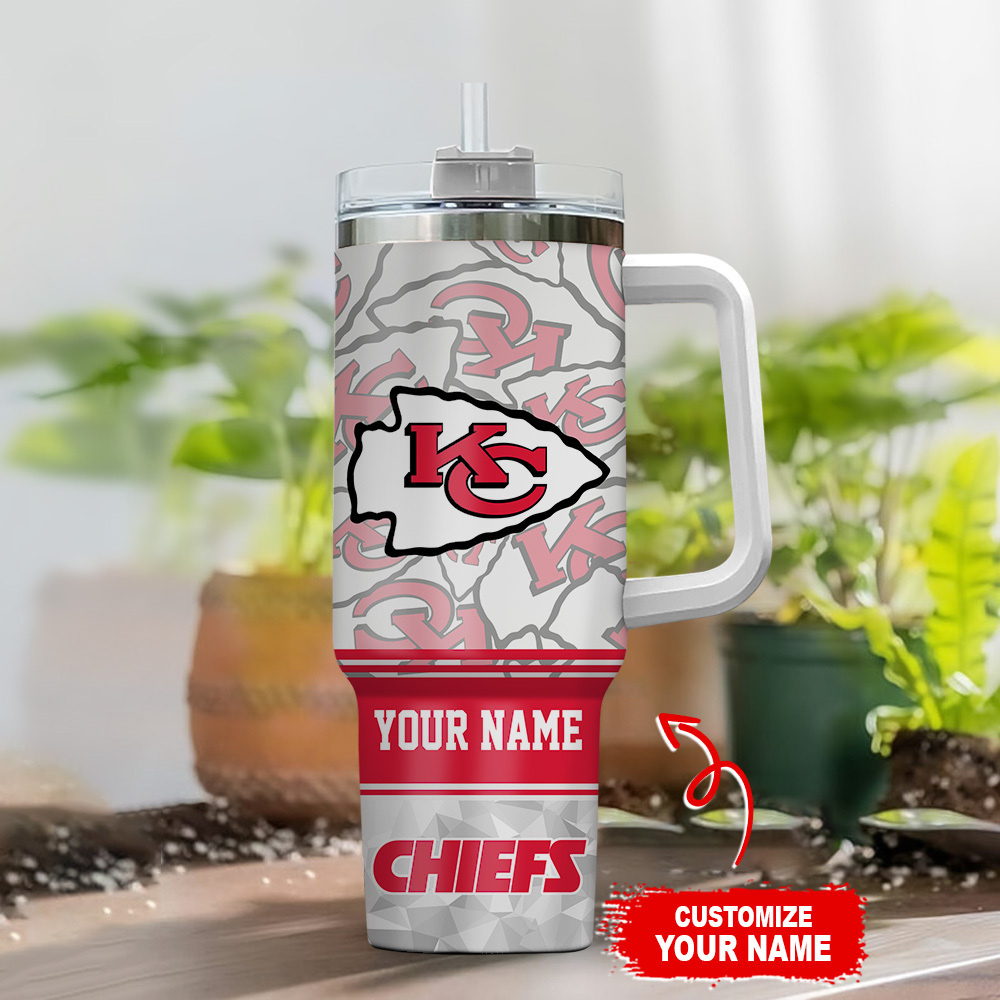 Kansas City Chiefs NFL Custom Stanley Cup 40 oz 30 oz Tumbler With Handle
