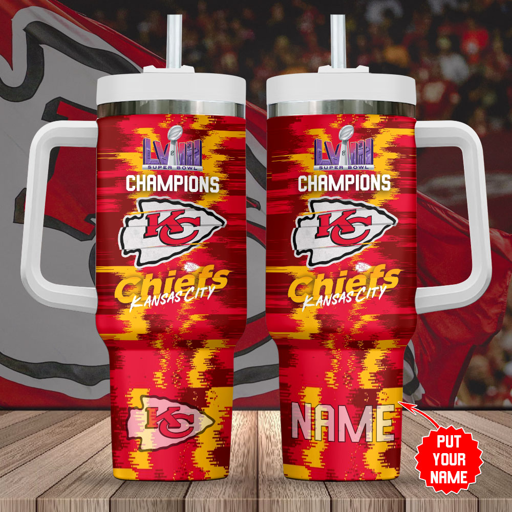 Kansas City Chiefs NFL Custom Stanley Cup 40 oz 30 oz Tumbler With Handle