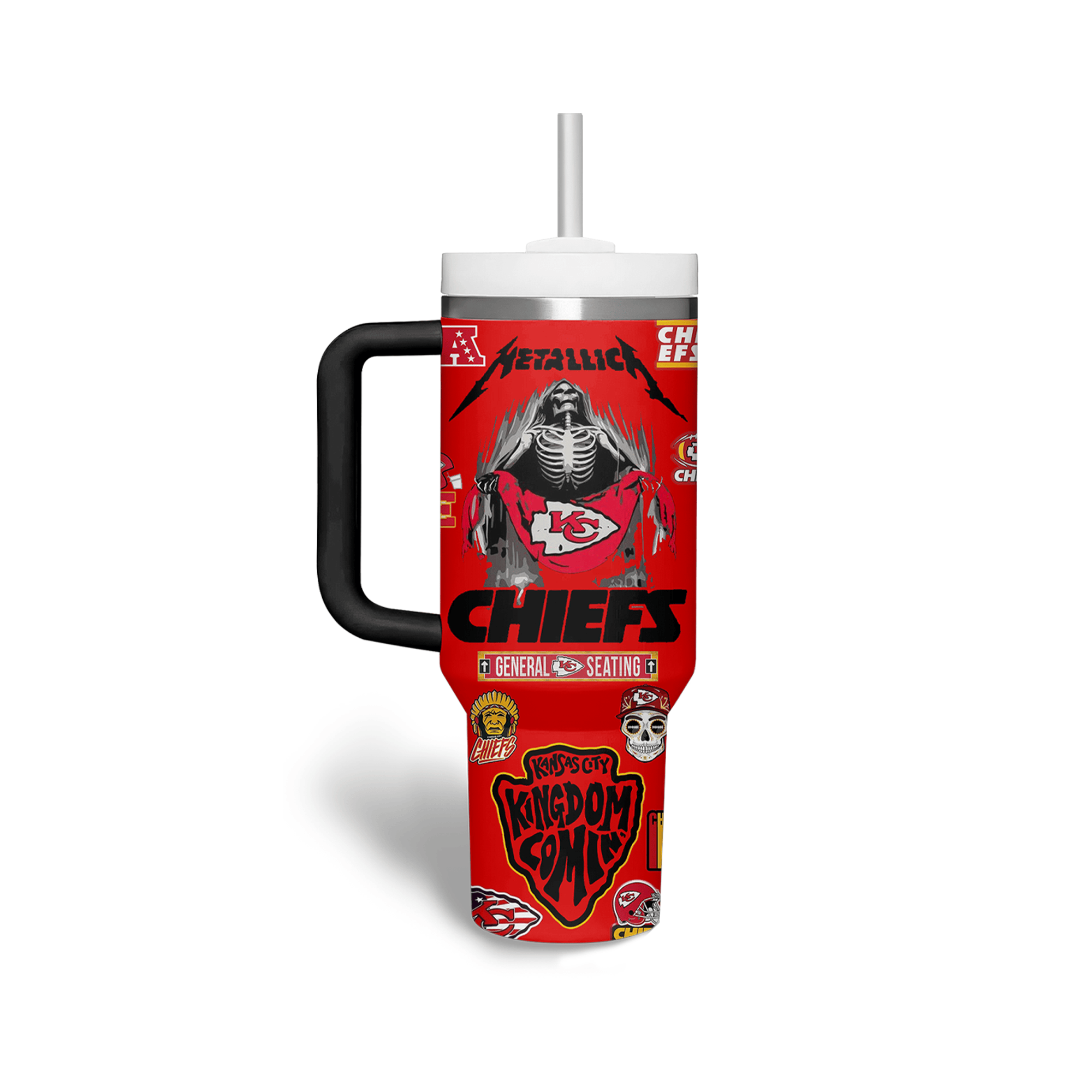 Kansas City Chiefs NFL Custom Stanley Cup 40 oz 30 oz Tumbler With Handle