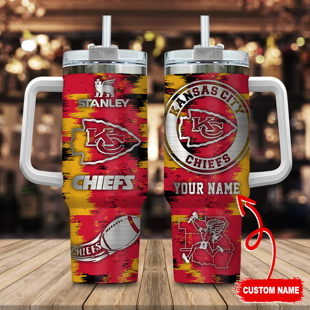 Kansas City Chiefs NFL Custom Stanley Cup 40 oz 30 oz Tumbler With Handle