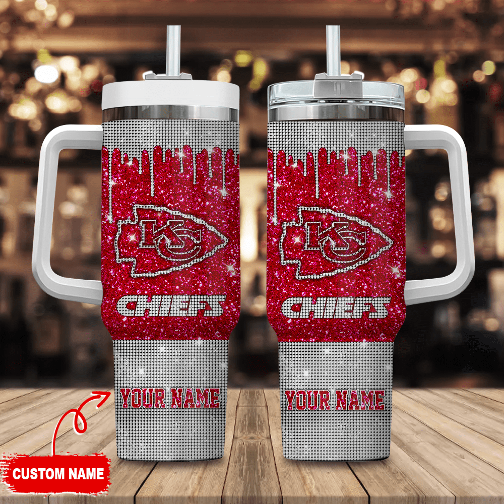 Kansas City Chiefs NFL Custom Stanley Cup 40 oz 30 oz Tumbler With Handle