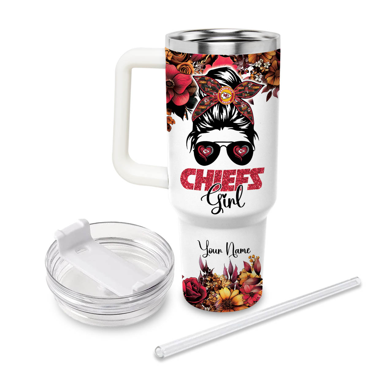 Kansas City Chiefs NFL Custom Stanley Cup 40 oz 30 oz Tumbler With Handle