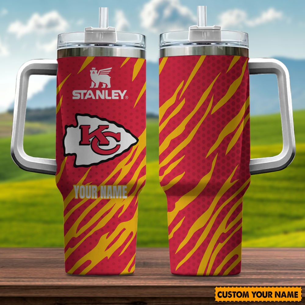 Kansas City Chiefs NFL Custom Stanley Cup 40 oz 30 oz Tumbler With Handle