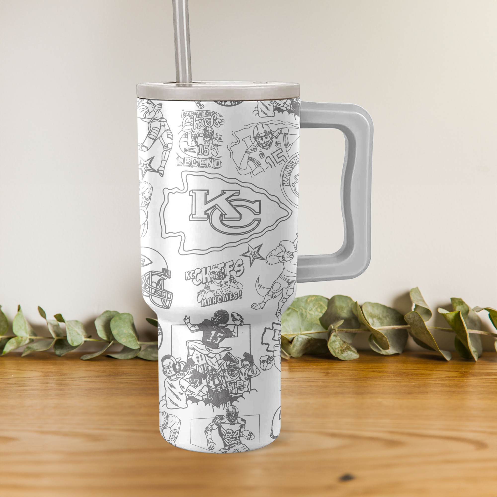 Kansas City Chiefs NFL Custom Stanley Cup 40 oz 30 oz Tumbler With Handle