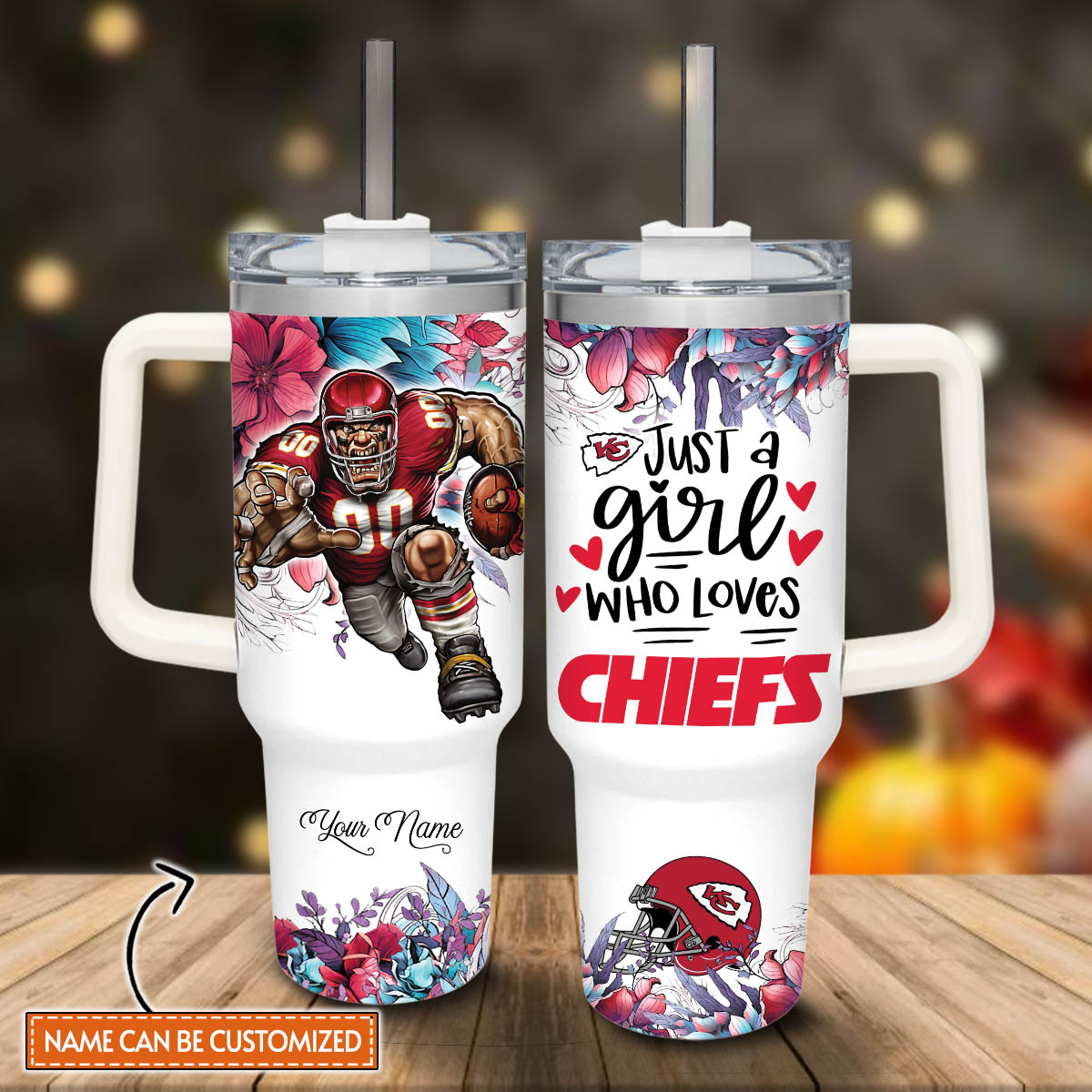Kansas City Chiefs NFL Custom Stanley Cup 40 oz 30 oz Tumbler With Handle