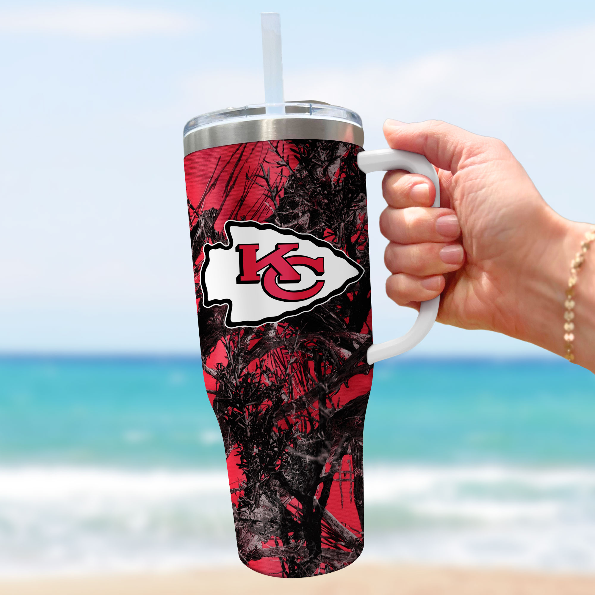 Kansas City Chiefs NFL Hunting Custom Stanley Cup 40 oz 30 oz Tumbler With Handle