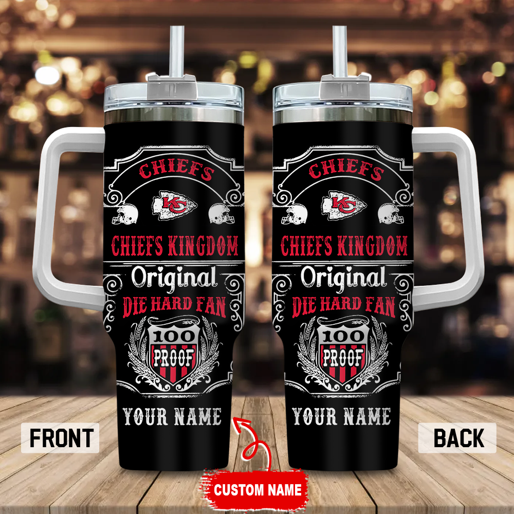 Kansas City Chiefs NFL Original Diehard Fan Custom Stanley Cup 40 oz 30 oz Tumbler With Handle