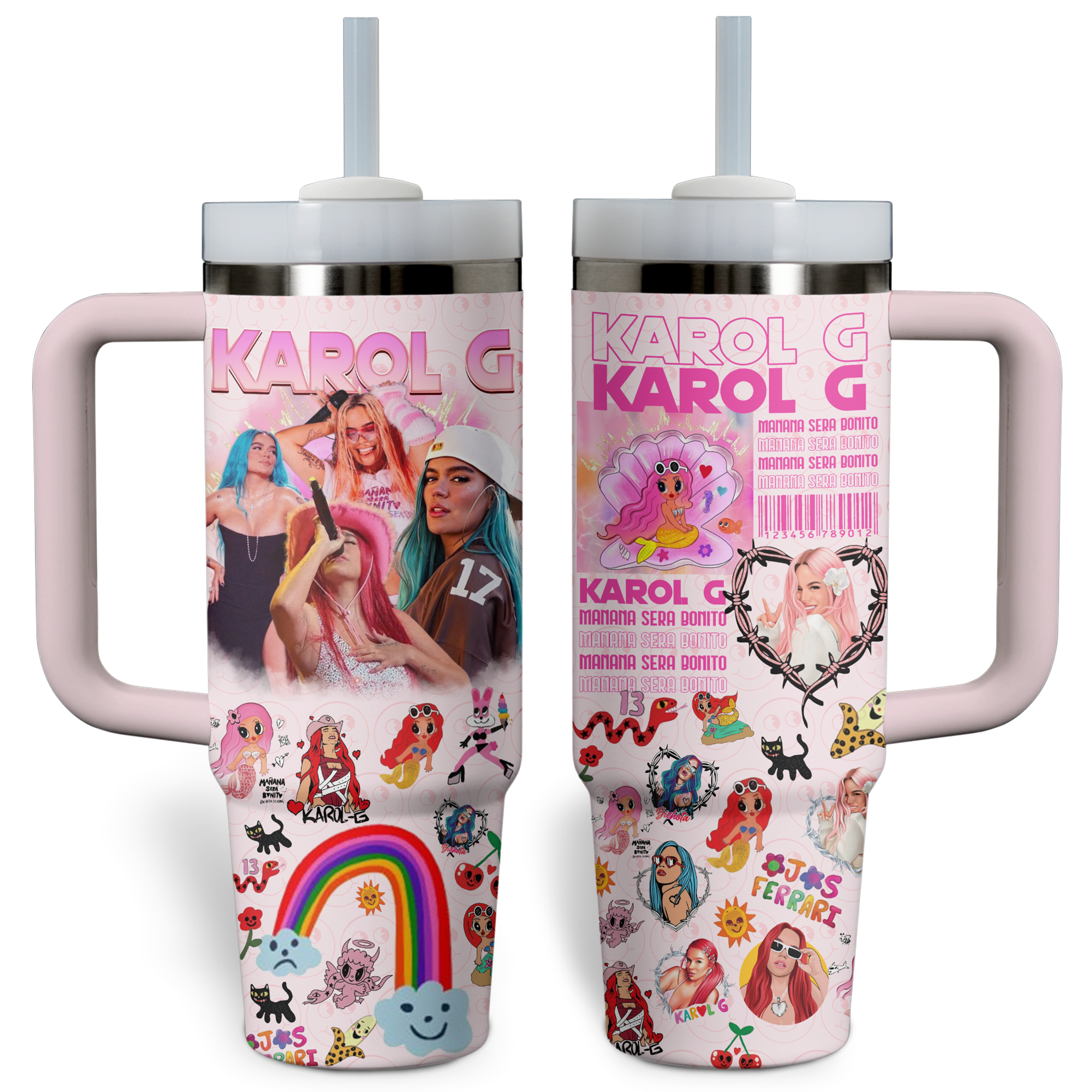 Karol G Music Custom Stanley Cup 40 oz 30 oz Tumbler With Handle