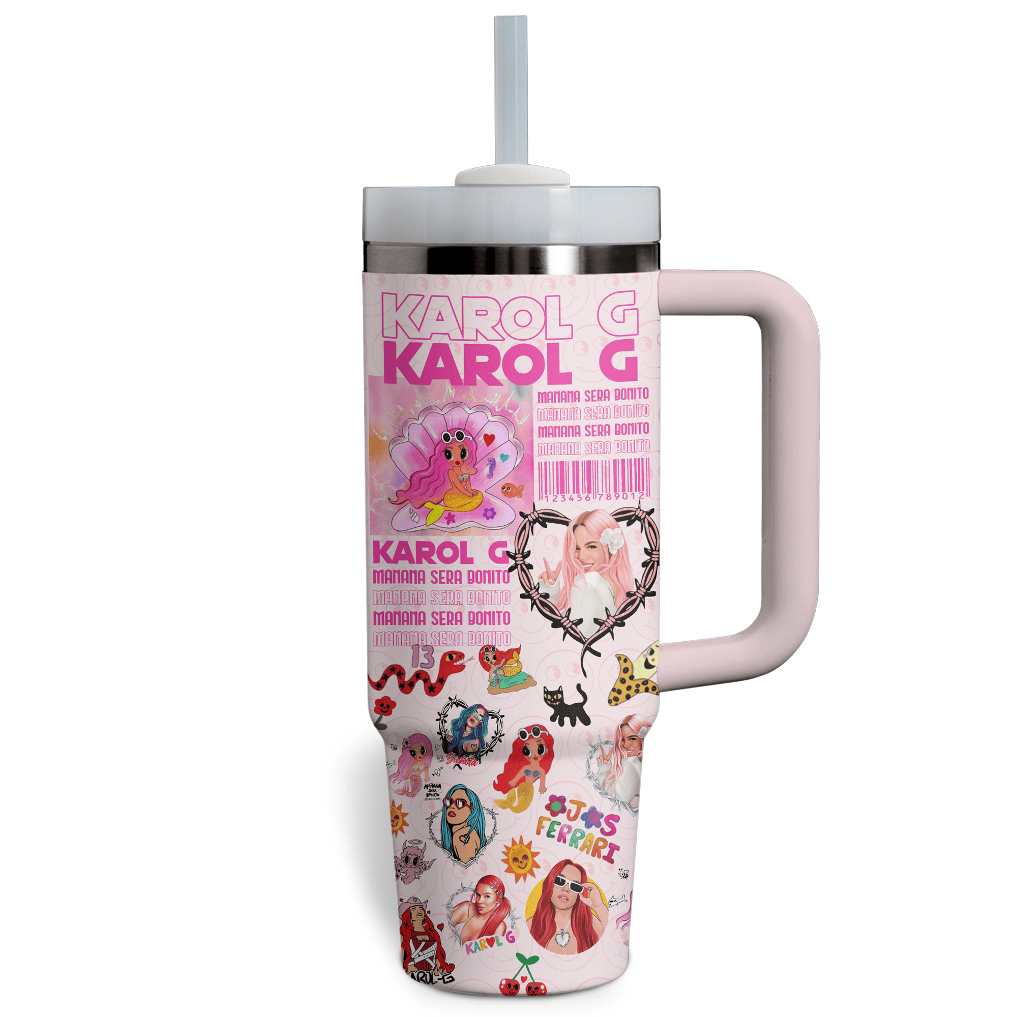 Karol G Music Custom Stanley Cup 40 oz 30 oz Tumbler With Handle