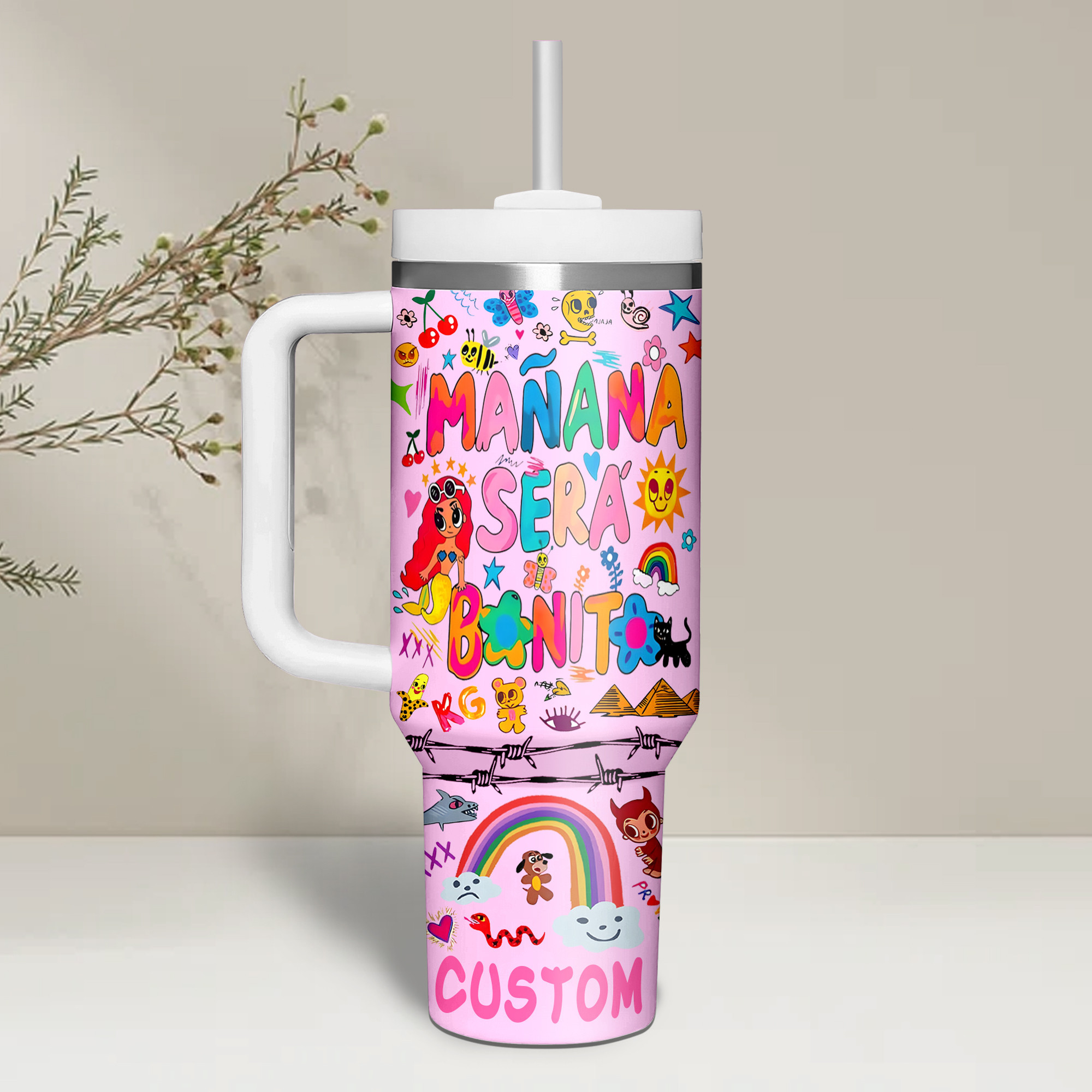 Karol G Music Custom Stanley Cup 40 oz 30 oz Tumbler With Handle