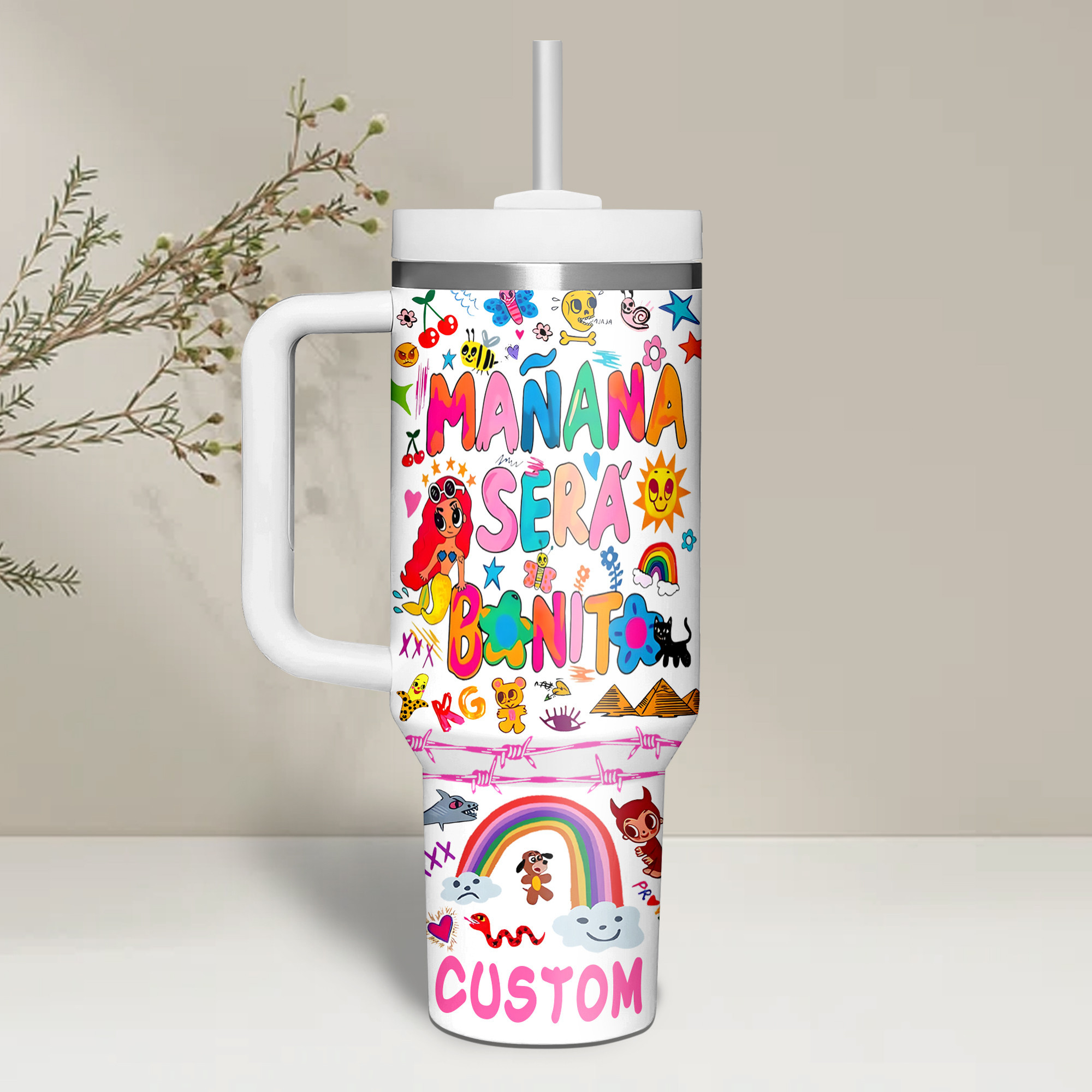 Karol G Music Custom Stanley Cup 40 oz 30 oz Tumbler With Handle