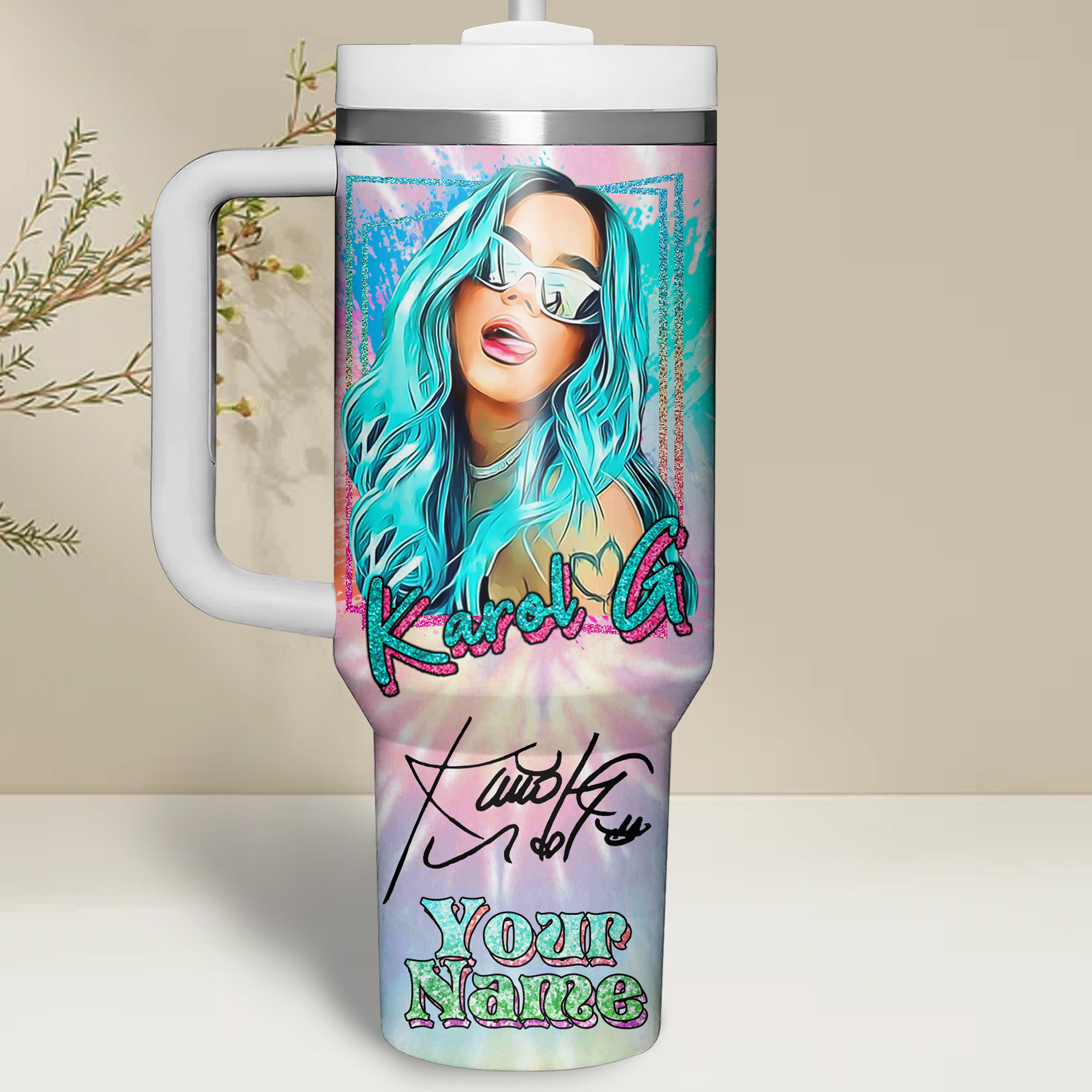Karol G Music Custom Stanley Cup 40 oz 30 oz Tumbler With Handle