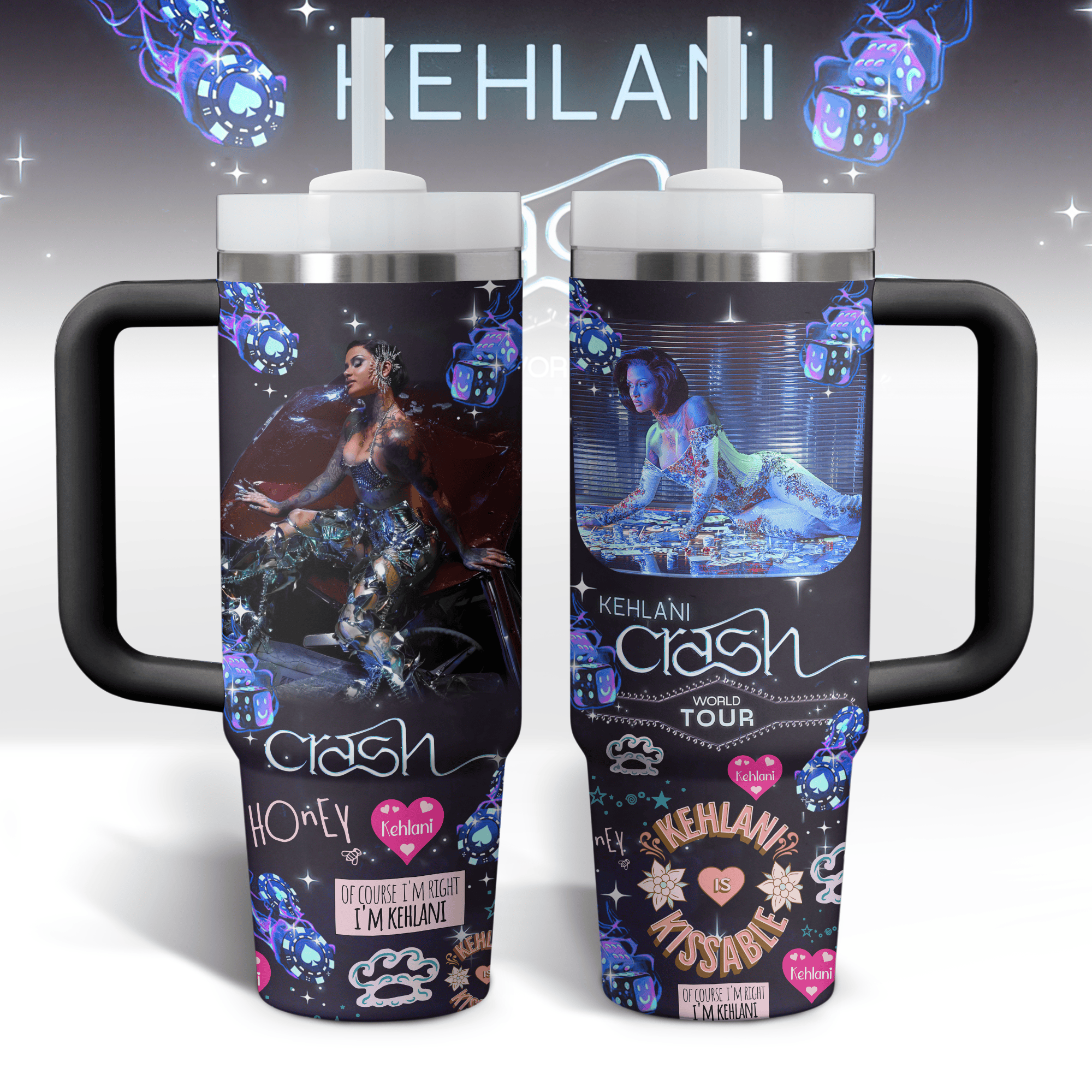 Kehlani Music Custom Stanley Cup 40 oz 30 oz Tumbler With Handle
