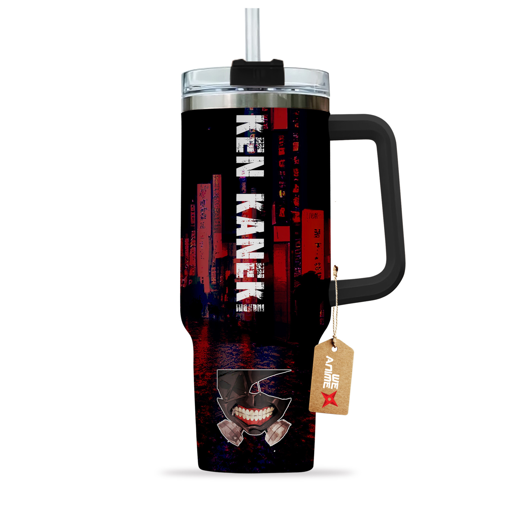 Ken Kaneki Tokyo Ghoul Anime Custom Stanley Cup 40 oz 30 oz Tumbler With Handle