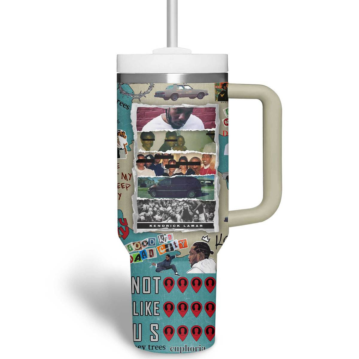 Kendrick Lamar Music Custom Stanley Cup 40 oz 30 oz Tumbler With Handle
