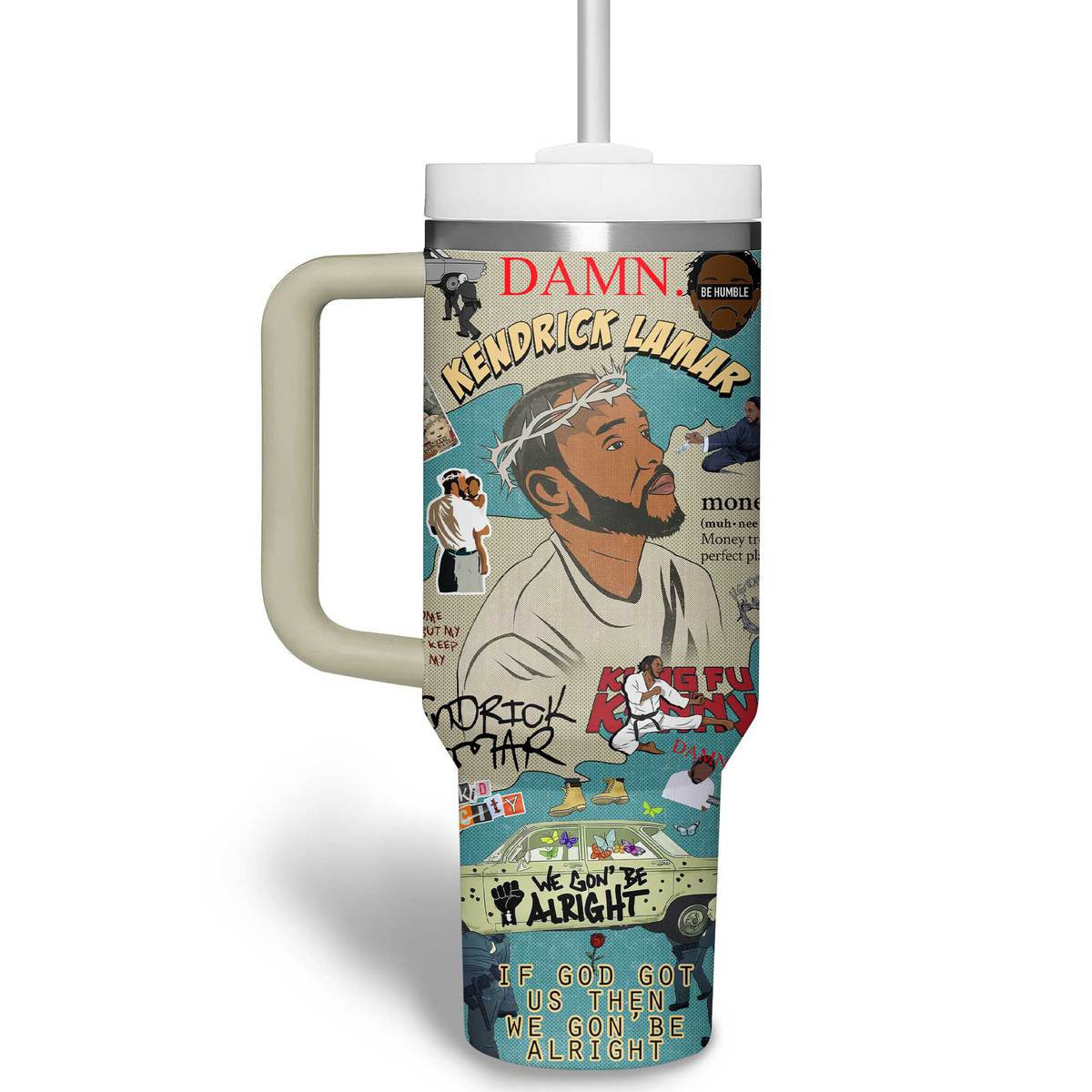 Kendrick Lamar Music Custom Stanley Cup 40 oz 30 oz Tumbler With Handle