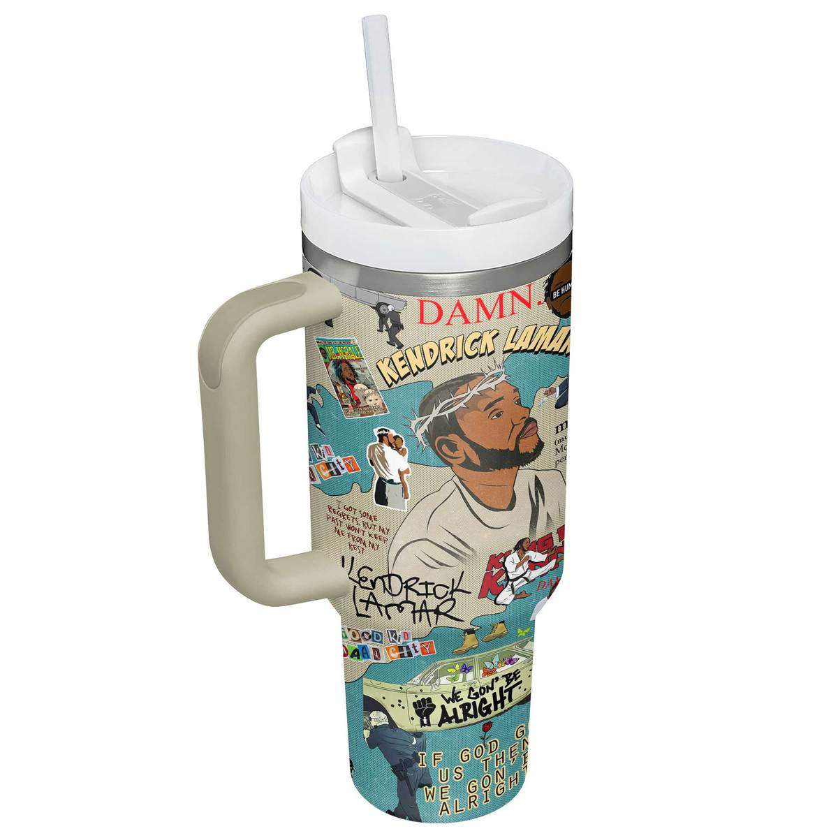 Kendrick Lamar Music Custom Stanley Cup 40 oz 30 oz Tumbler With Handle