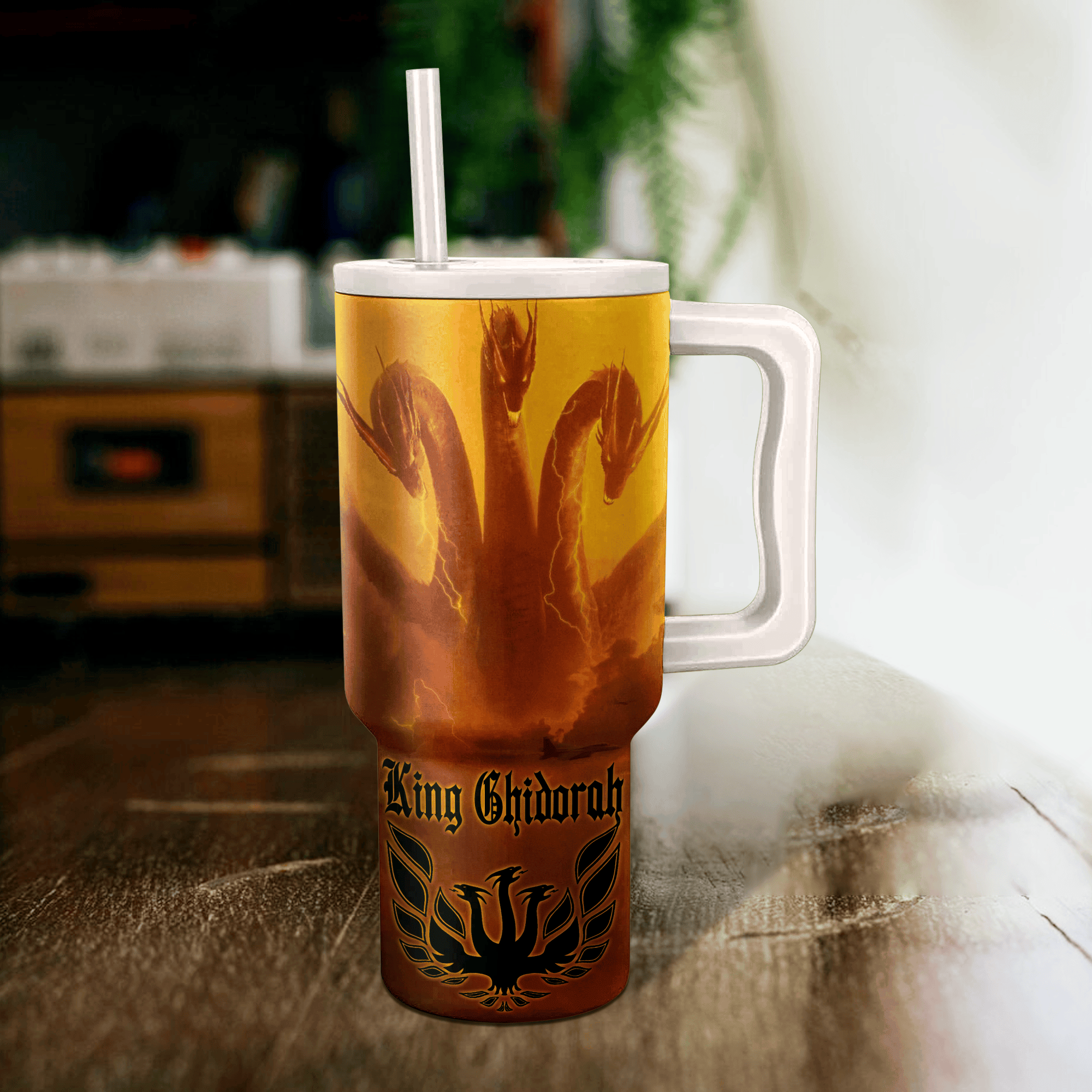 King Ghidorah Godzilla King of the Monsters Movies Custom Stanley Cup 40 oz 30 oz Tumbler With Handle
