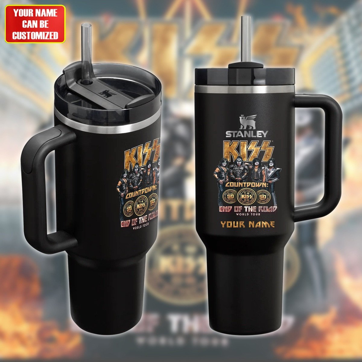 Kiss Music Custom Stanley Cup 40 oz 30 oz Tumbler With Handle
