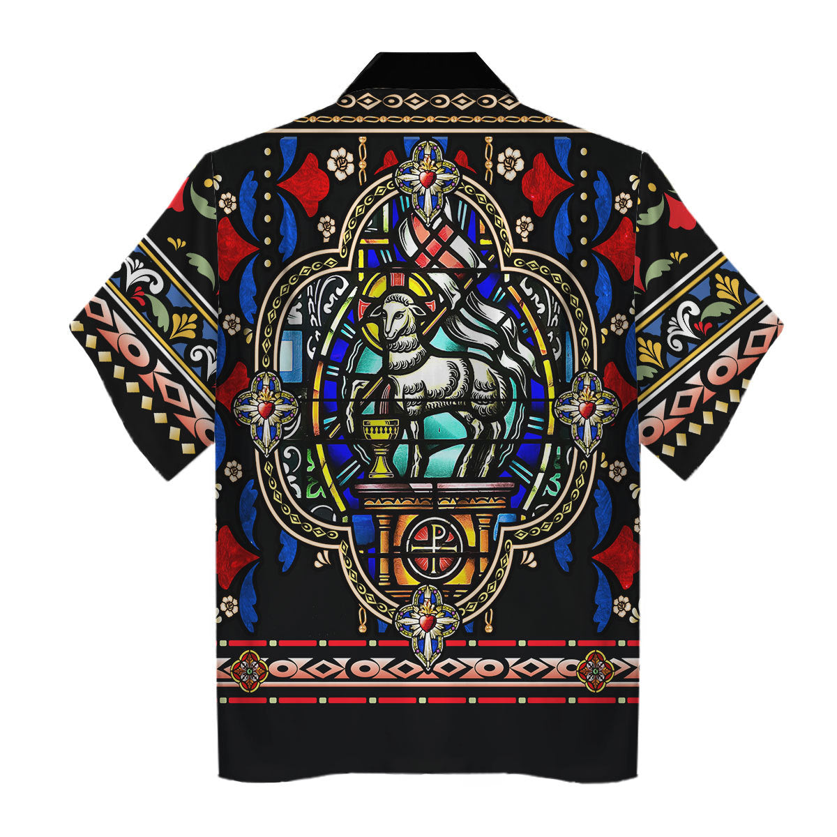 Knight Templar Stained Glass Hawaiian Shirt Polo Shirt - Stormmerch Exclusive