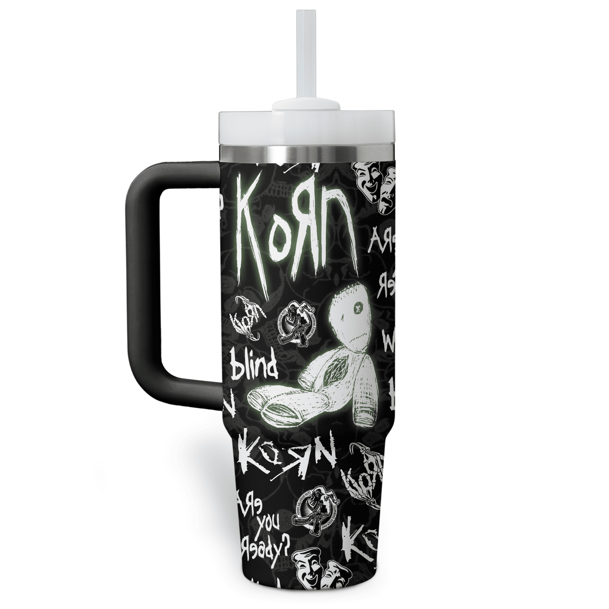 Korn Music Custom Stanley Cup 40 oz 30 oz Tumbler With Handle