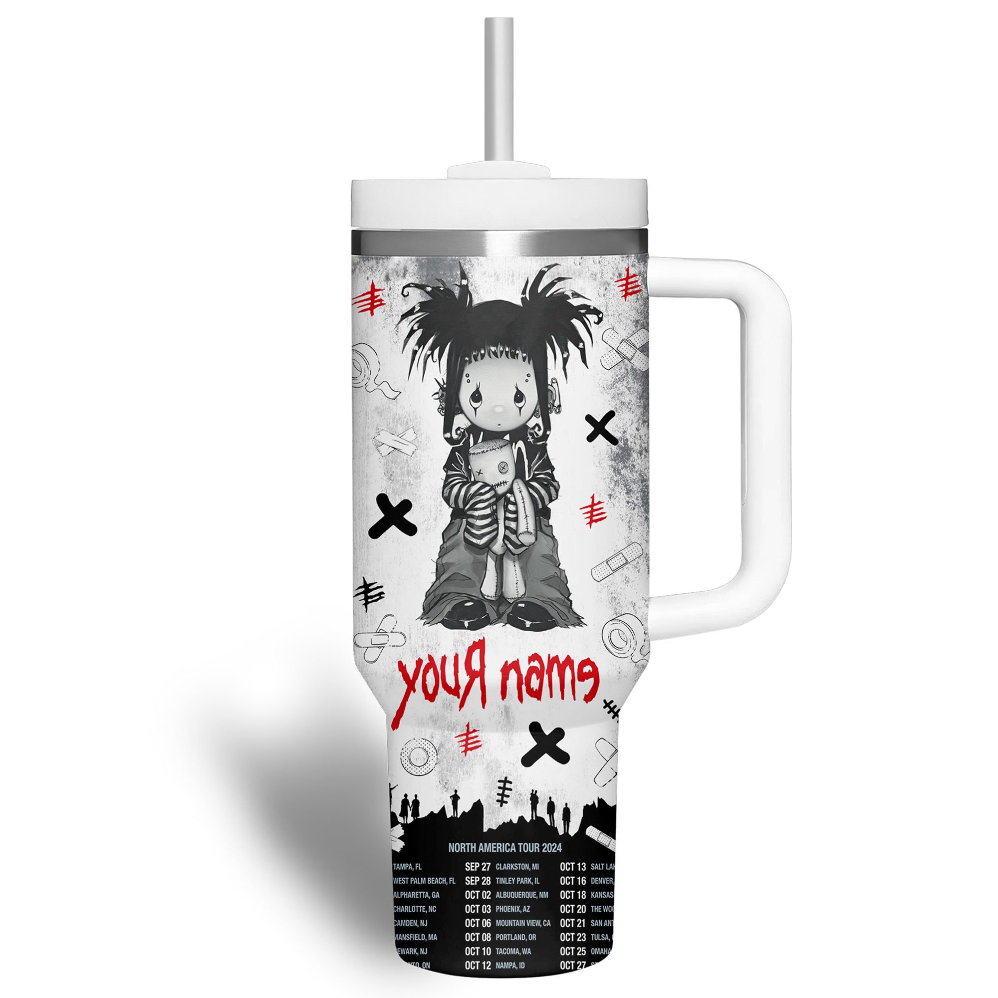 Korn Music Custom Stanley Cup 40 oz 30 oz Tumbler With Handle