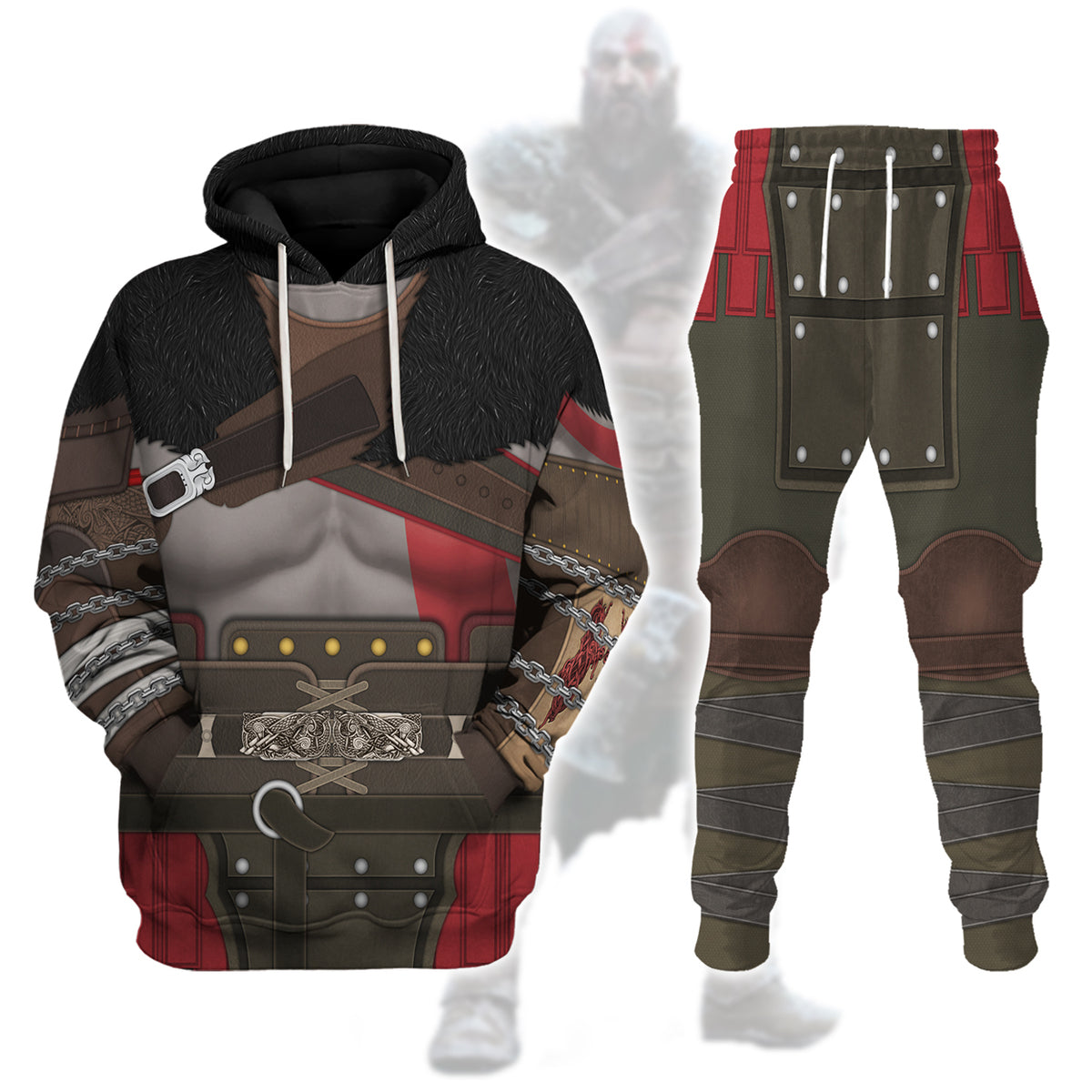 Kratos Costume Hoodie Sweatshirt T-Shirt Sweatpants - Stormmerch Exclusive