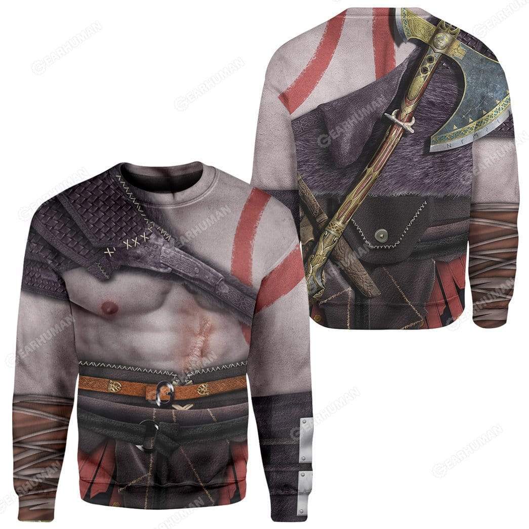 Kratos Costume Hoodie Sweatshirt T-Shirt Sweatpants Tracksuit - Stormmerch Exclusive