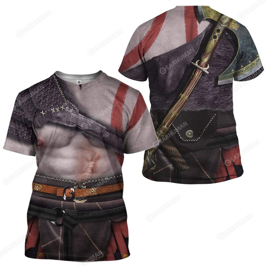 Kratos Costume Hoodie Sweatshirt T-Shirt Sweatpants Tracksuit - Stormmerch Exclusive