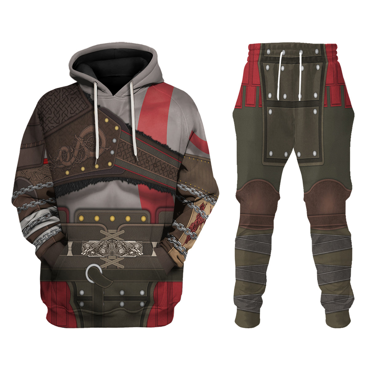 Kratos GOW Costume Hoodie Sweatshirt T-Shirt Sweatpants - Stormmerch Exclusive