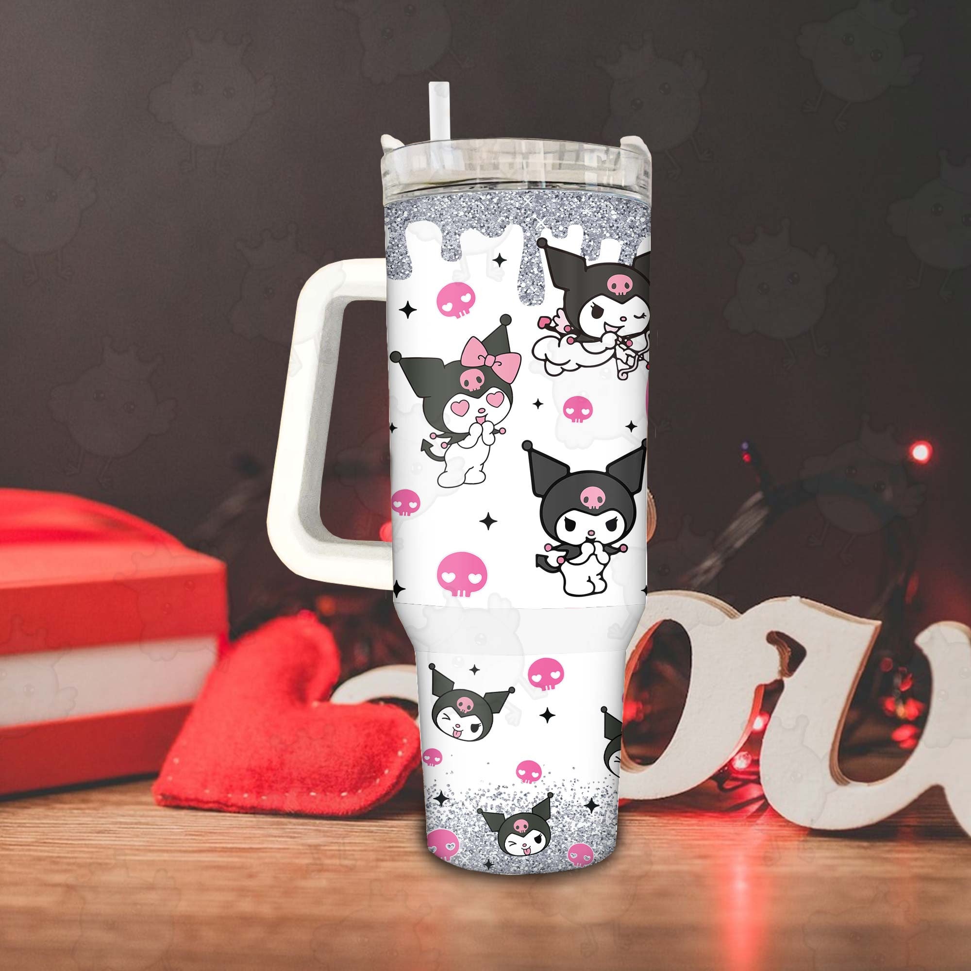 Kuromi Sanrio Cartoon Custom Stanley Cup 40 oz 30 oz Tumbler With Handle