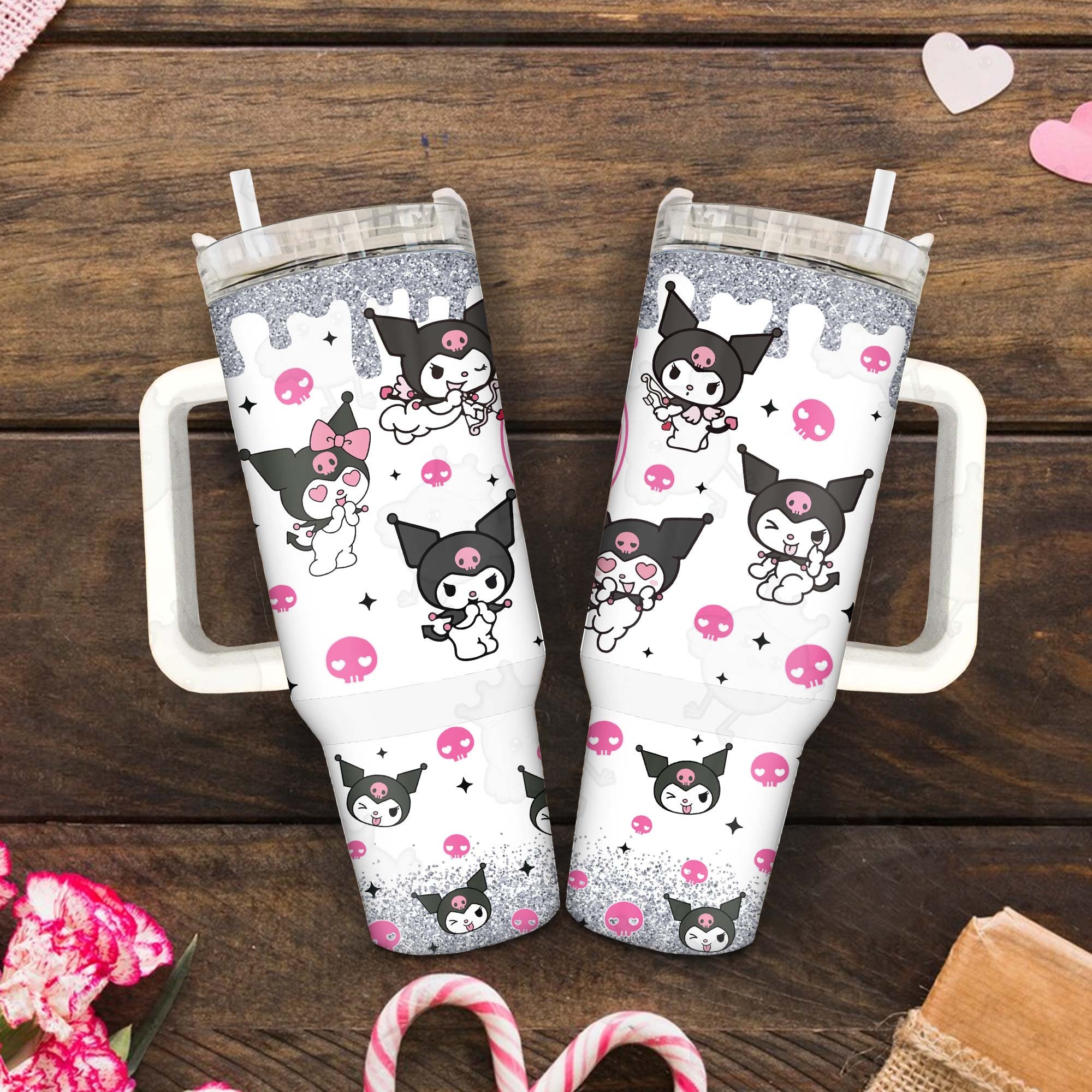 Kuromi Sanrio Cartoon Custom Stanley Cup 40 oz 30 oz Tumbler With Handle