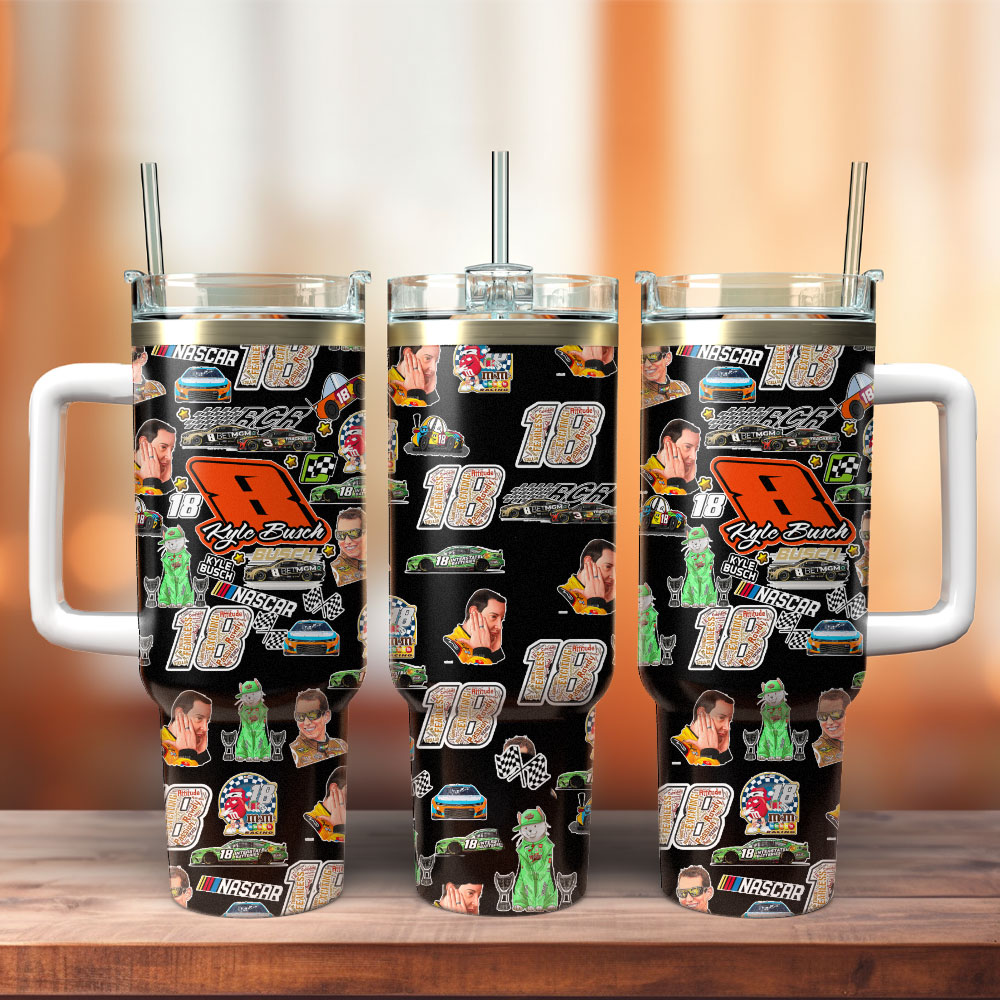 Kyle Busch NASCAR Custom Stanley Cup 40 oz 30 oz Tumbler With Handle