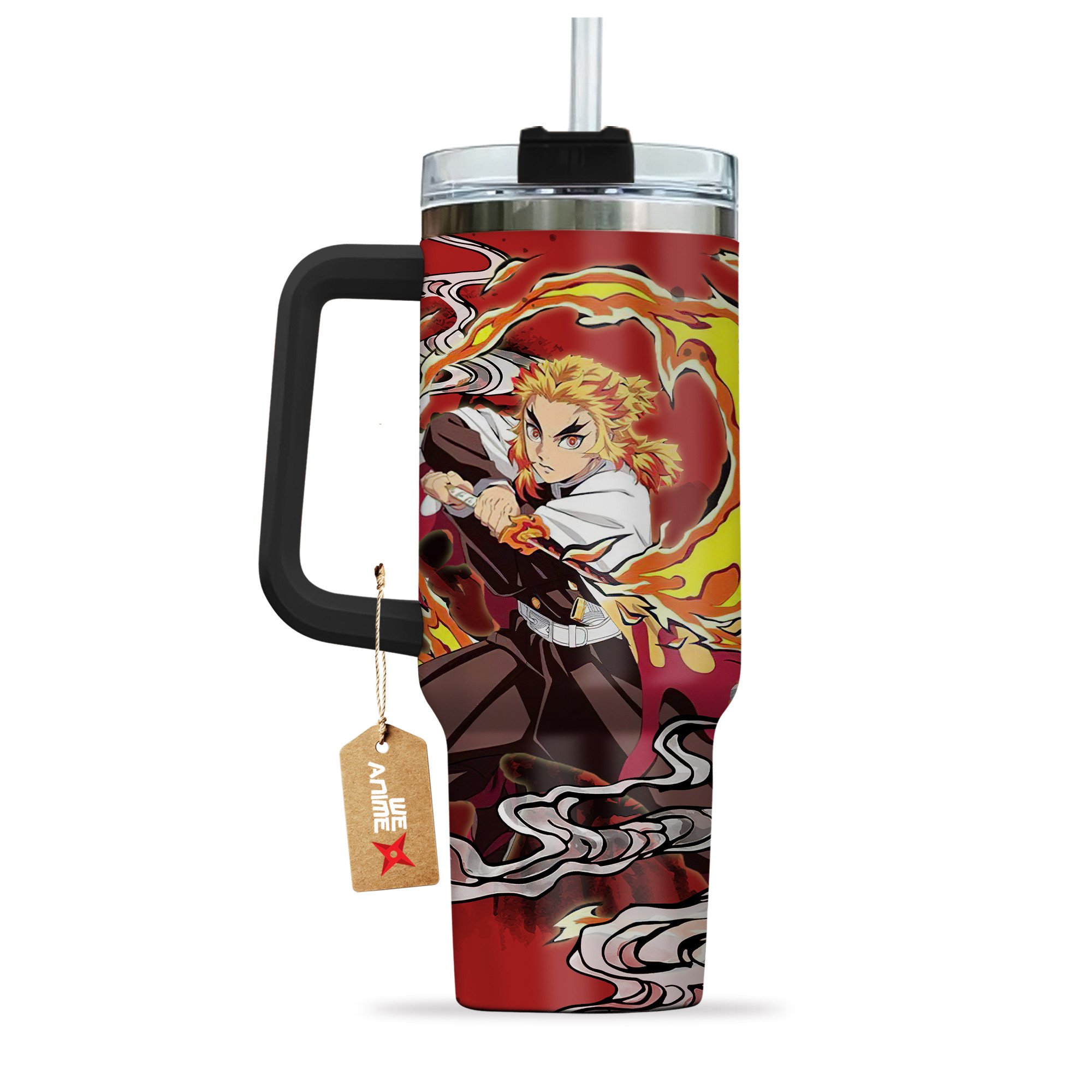 Kyojuro Rengoku Kimestu no Yaiba Anime Custom Stanley Cup 40 oz 30 oz Tumbler With Handle