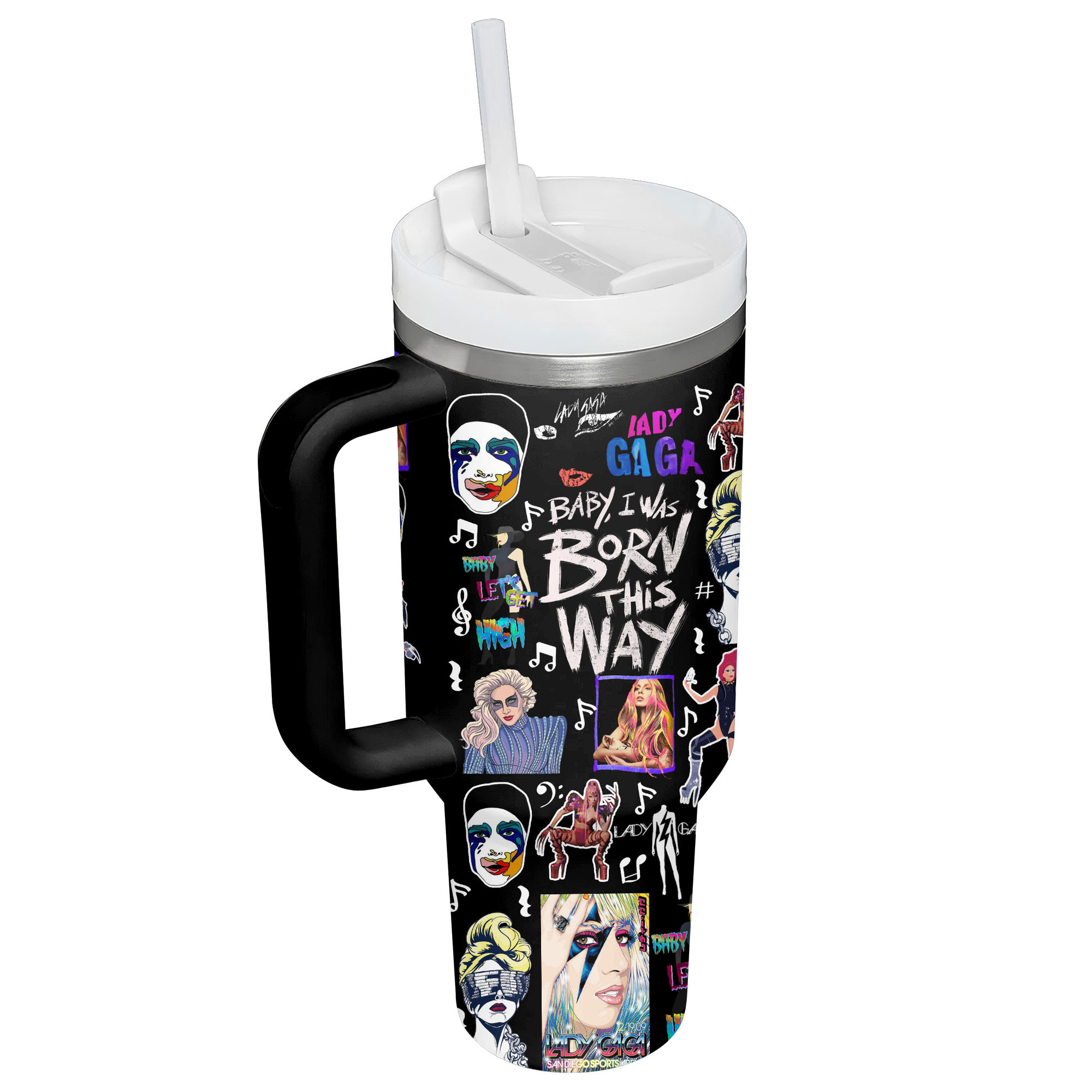 Lady Gaga Music Custom Stanley Cup 40 oz 30 oz Tumbler With Handle