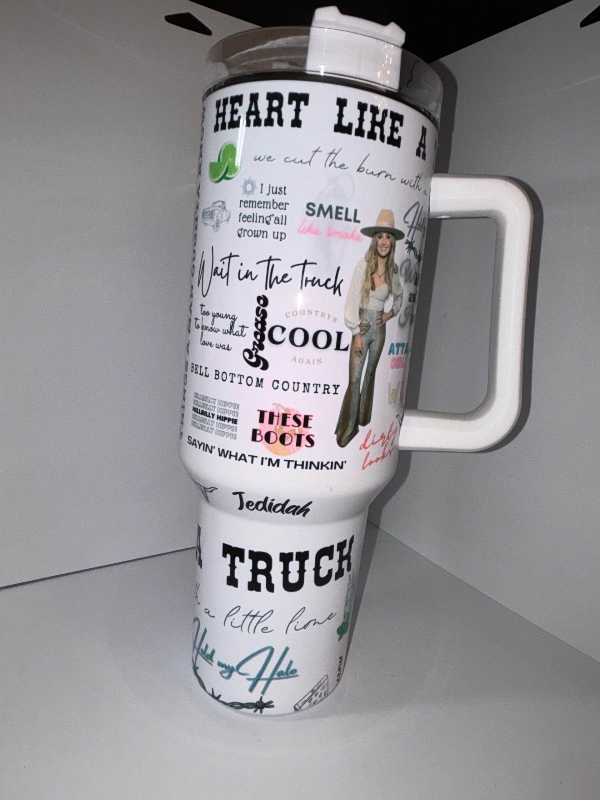 Lainey Wilson Heart Like a Truck Music Custom Stanley Cup 40 oz 30 oz Tumbler With Handle