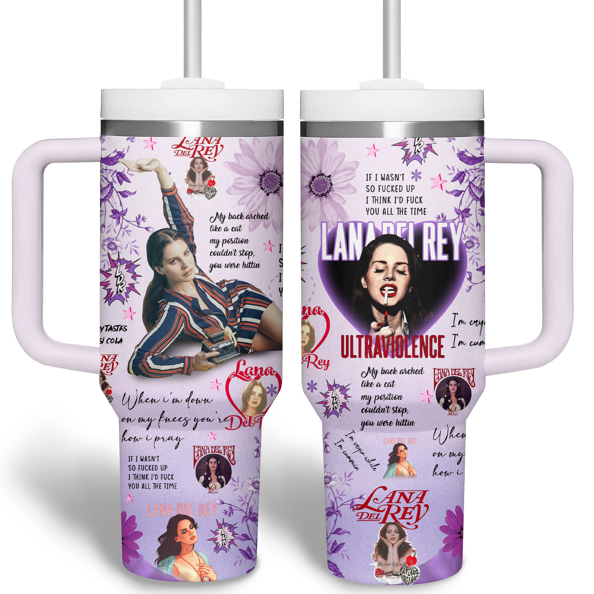 Lana Del Rey Music Custom Stanley Cup 40 oz 30 oz Tumbler With Handle