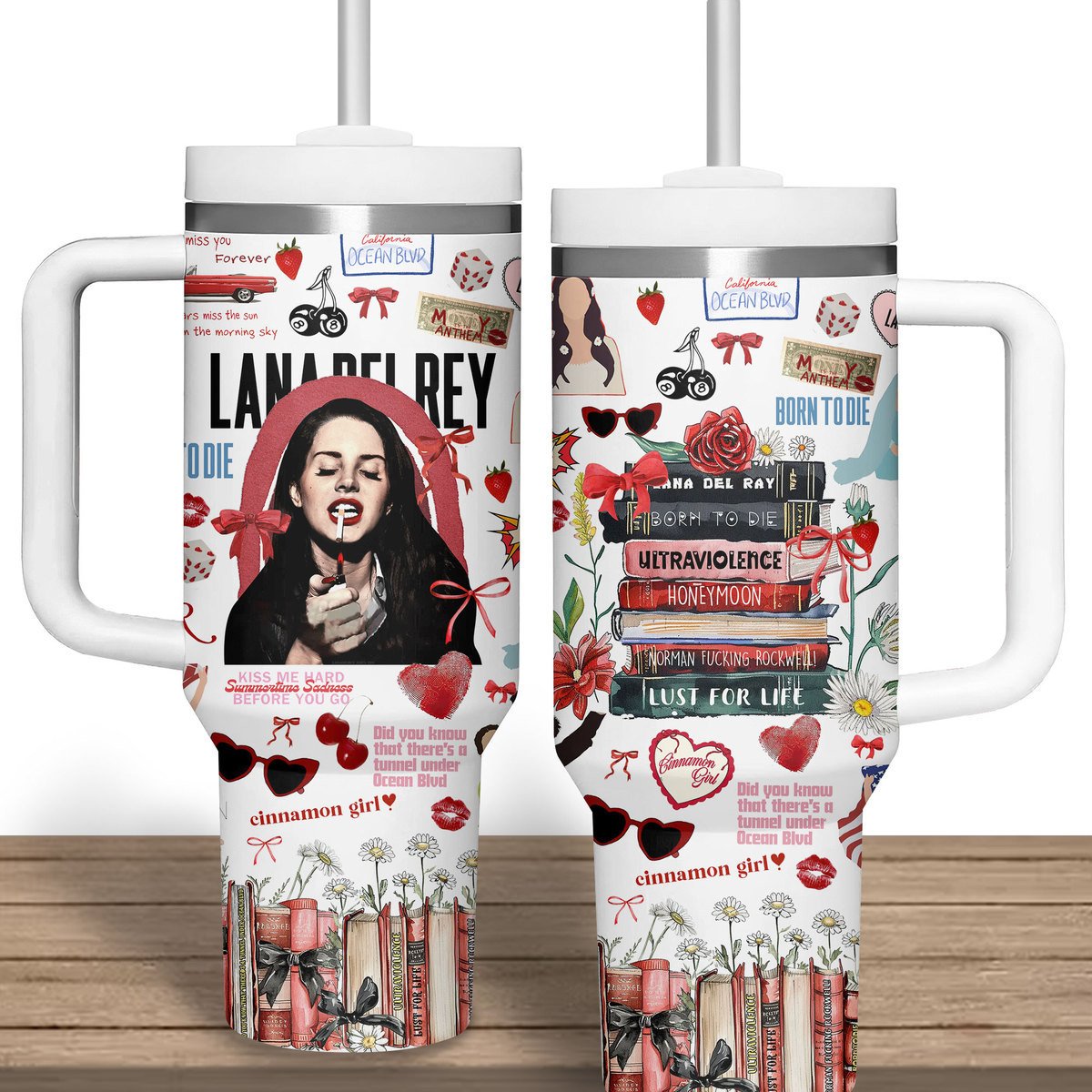 Lana Del Rey Music Custom Stanley Cup 40 oz 30 oz Tumbler With Handle