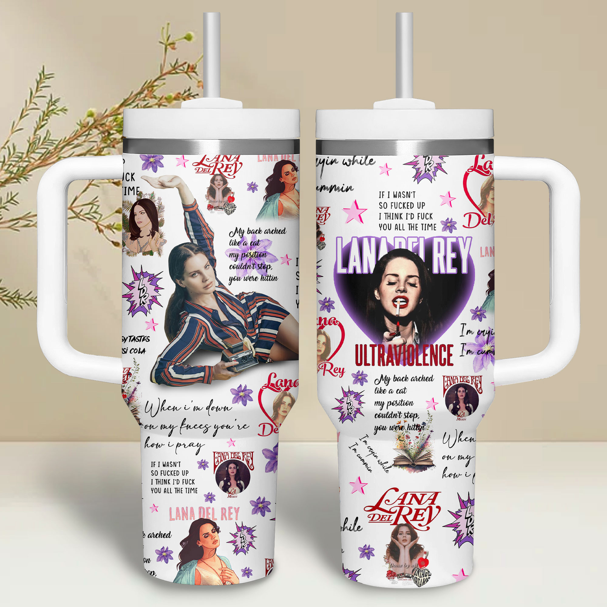 Lana Del Rey Music Custom Stanley Cup 40 oz 30 oz Tumbler With Handle