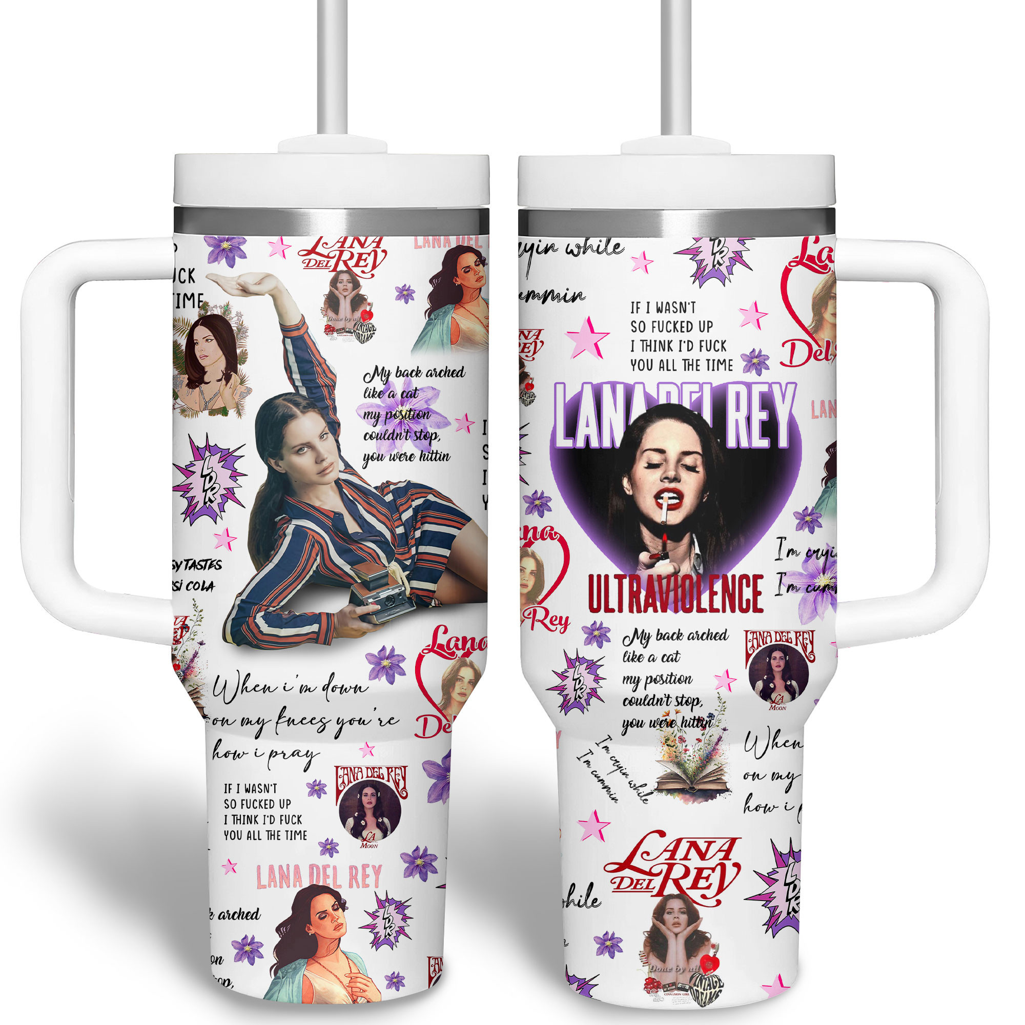 Lana Del Rey Music Custom Stanley Cup 40 oz 30 oz Tumbler With Handle