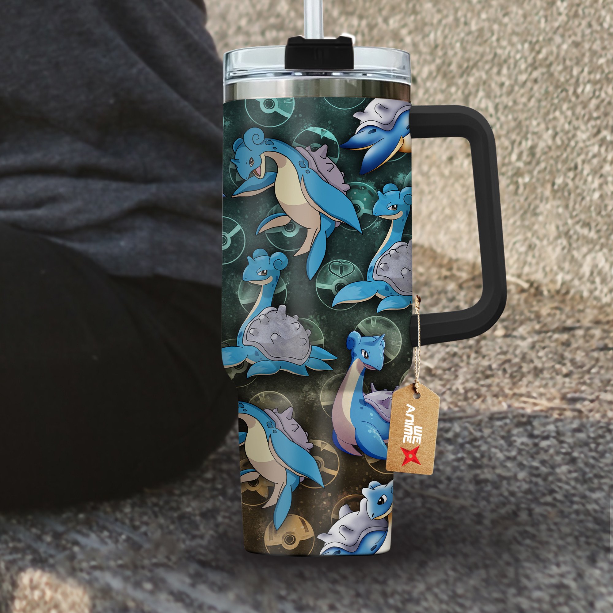 Lapras Pokemon Anime Custom Stanley Cup 40 oz 30 oz Tumbler With Handle