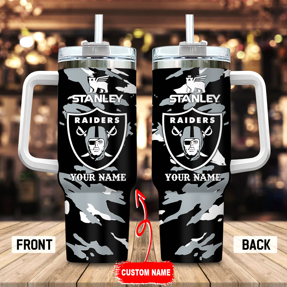 Las Vegas Raiders NFL Custom Stanley Cup 40 oz 30 oz Tumbler With Handle
