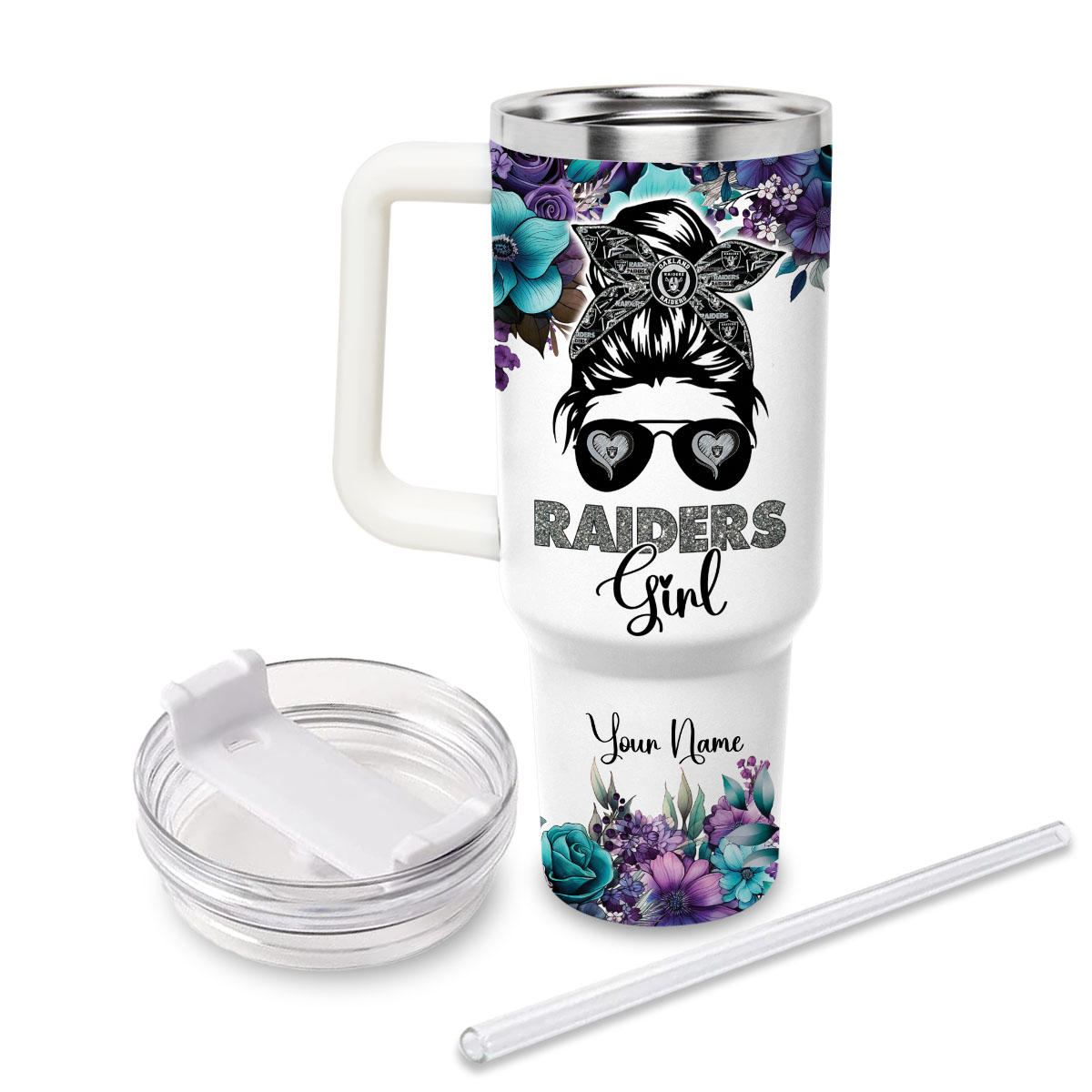 Las Vegas Raiders NFL Custom Stanley Cup 40 oz 30 oz Tumbler With Handle